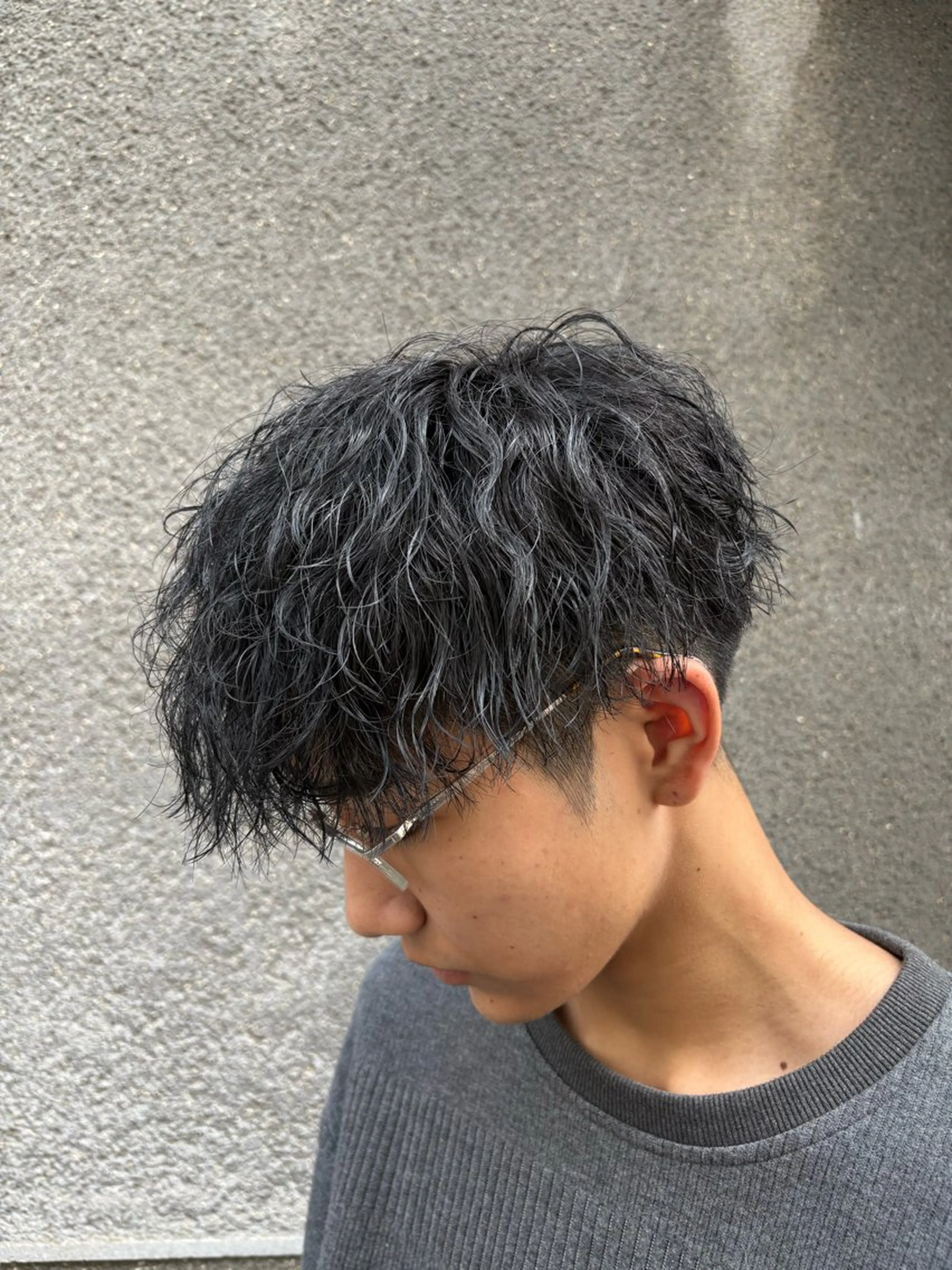 パーマ メンズ 濱口 健慎のヘアスタイル