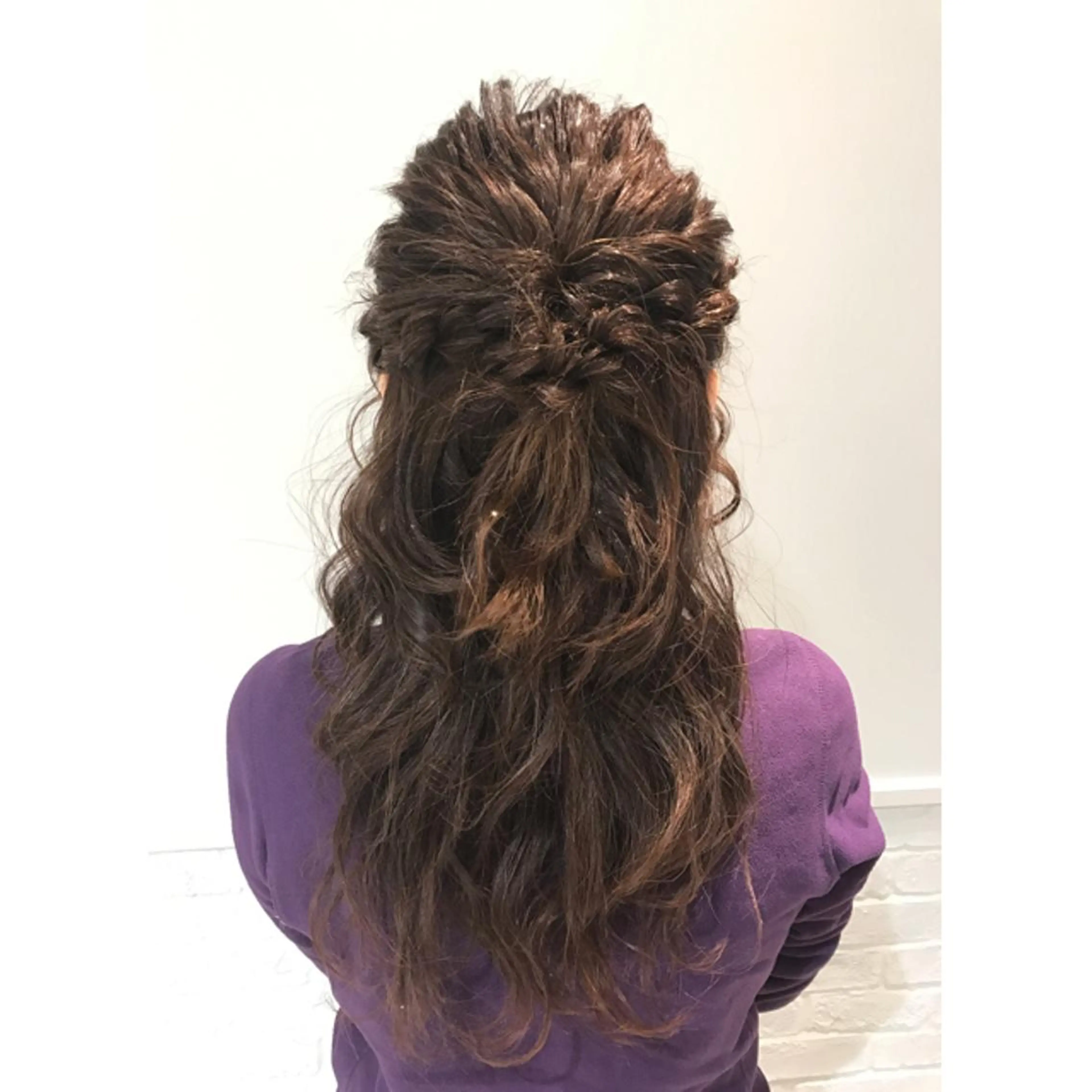 ロング ヘアアレンジ ハーフアップ 若林 美由希のヘアスタイル