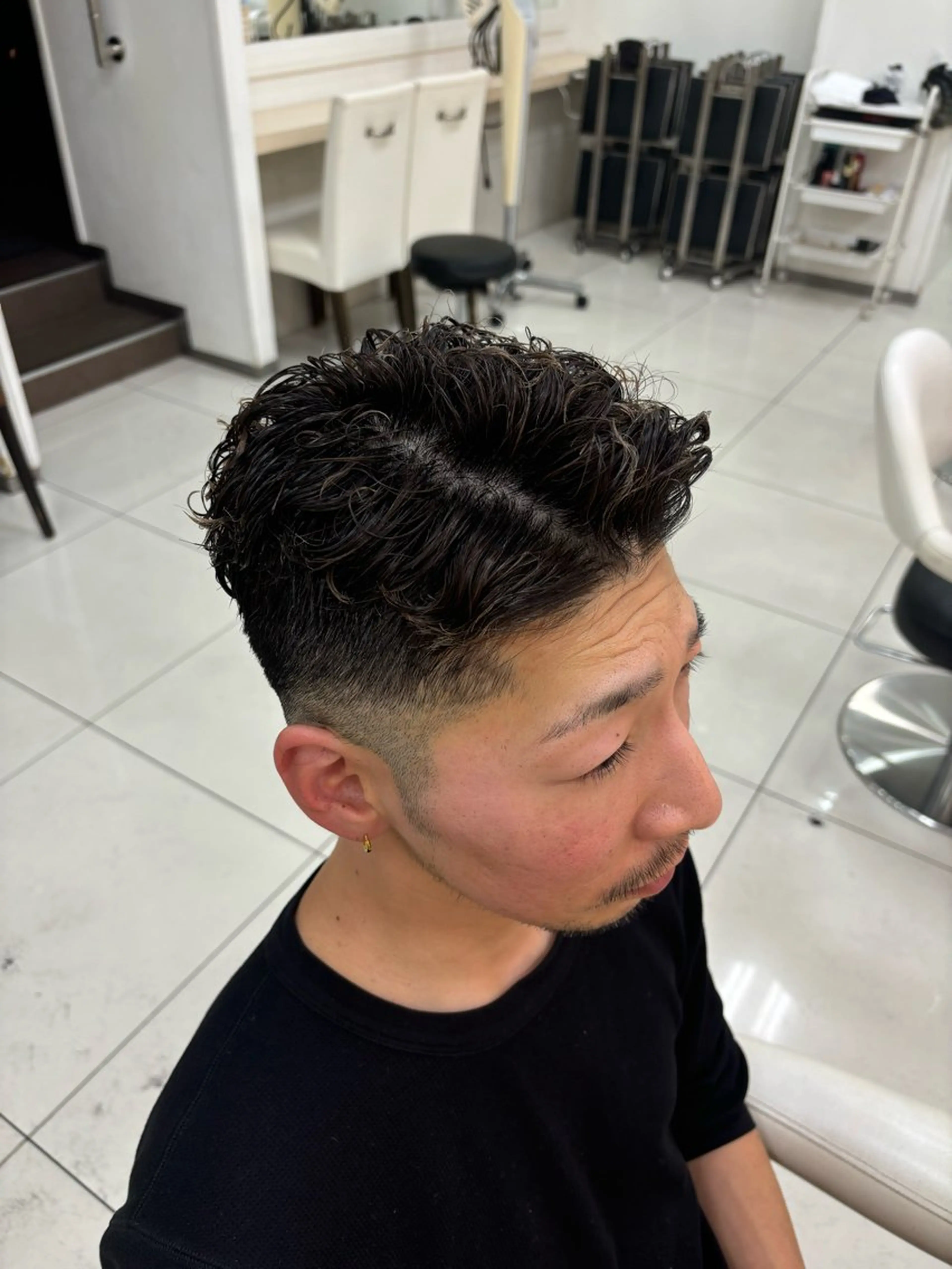 ショート パーマ メンズ カット パーマ 🫧Ash 小岩店 ハセベ🫧のヘアスタイル