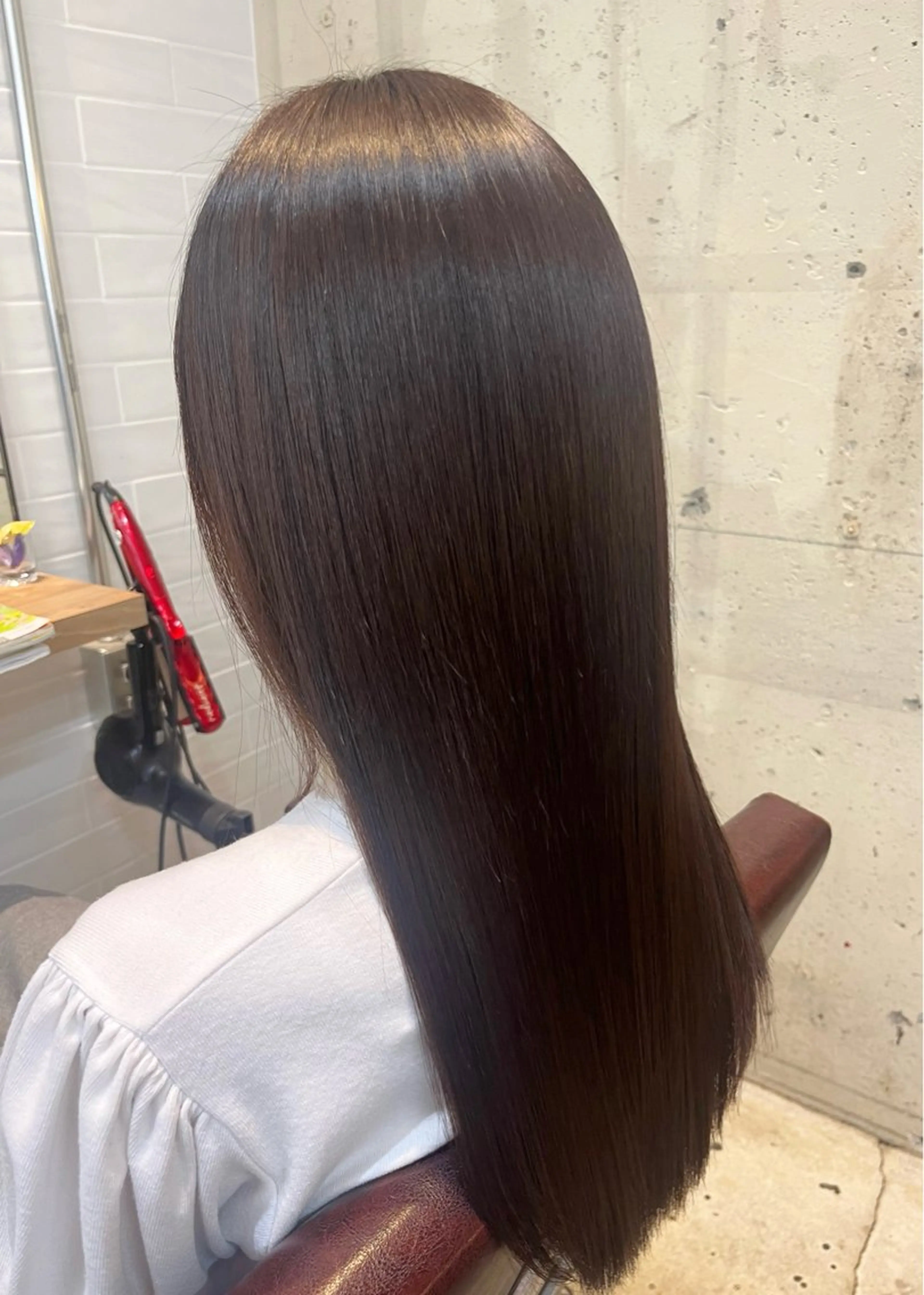 セミロング パーマ カット 縮毛矯正 🦩透明感カラー🦩 makoのヘアスタイル