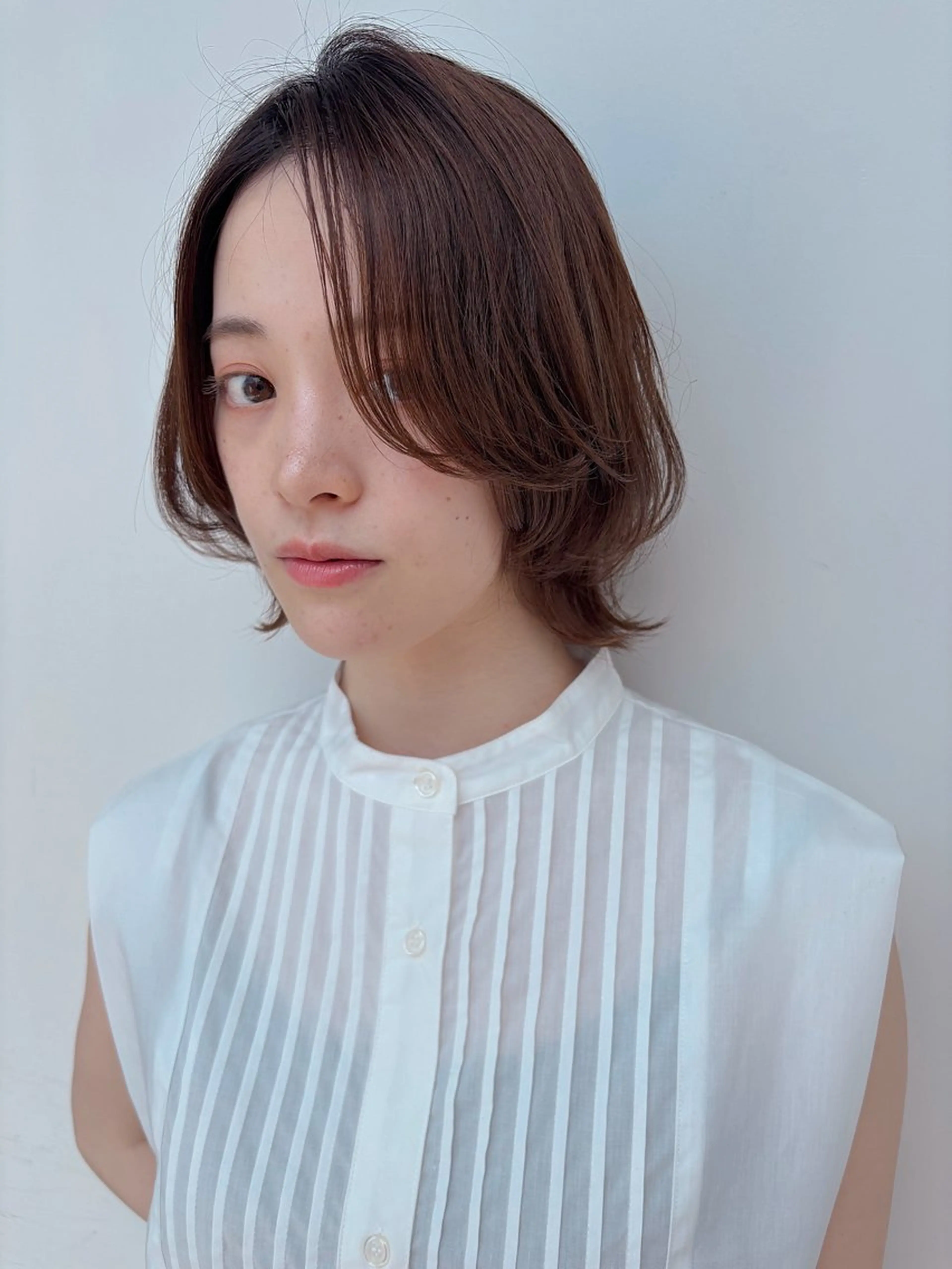 ミディアム ボブレイヤー ボブ レイヤーカット ボブ/ミディアム 親しみやすさ/さくらのヘアスタイル