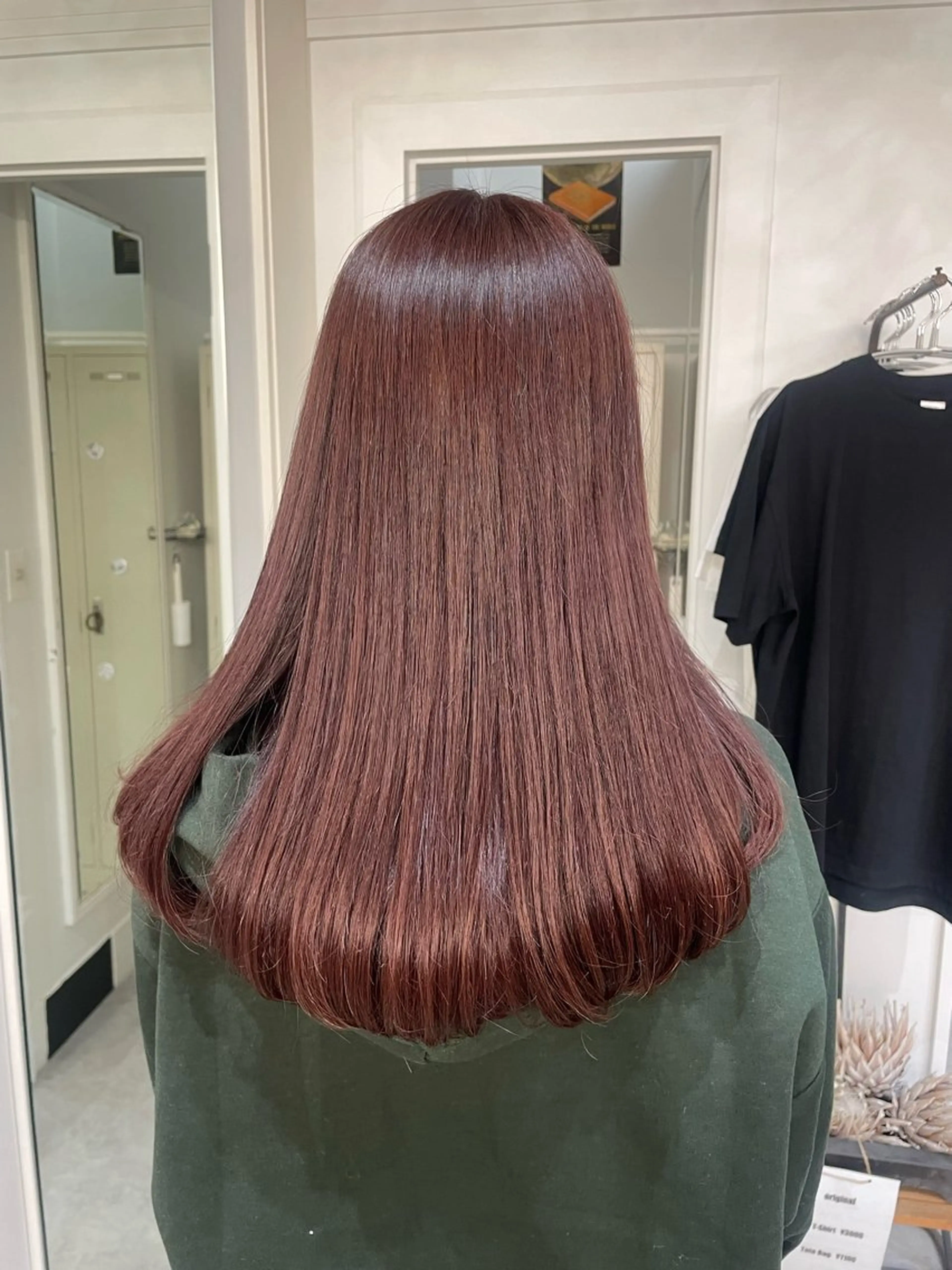 ロング ピンクブラウン ヘアカラー カット モデル募集/ホノカのヘアスタイル