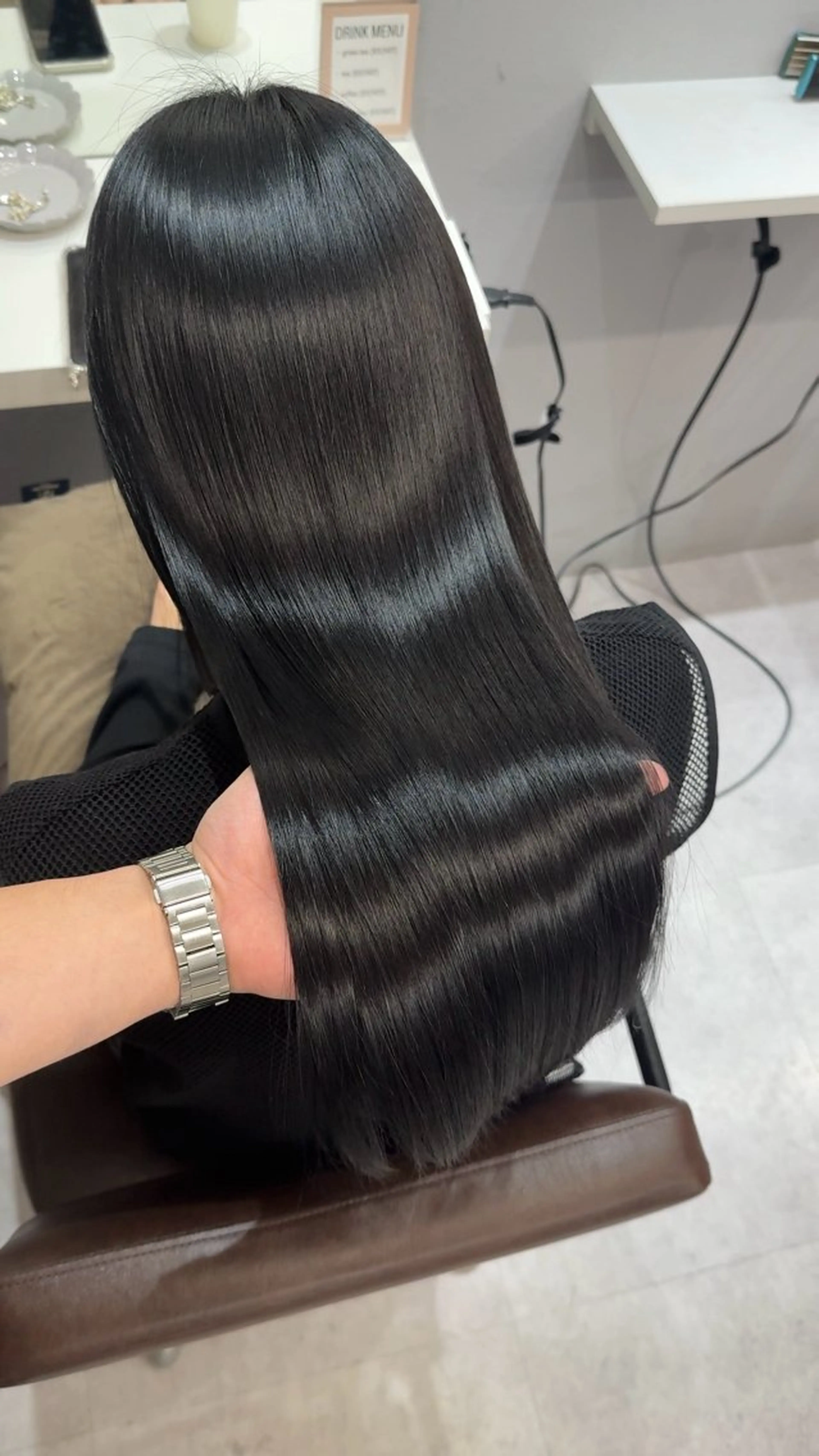 ロング 髪質改善 縮毛矯正 トリートメント 酸性ストレート カット ヘアカラー 縮毛矯正 トリートメント 髪質改善×縮毛矯正 Core梅田　片山のヘアスタイル
