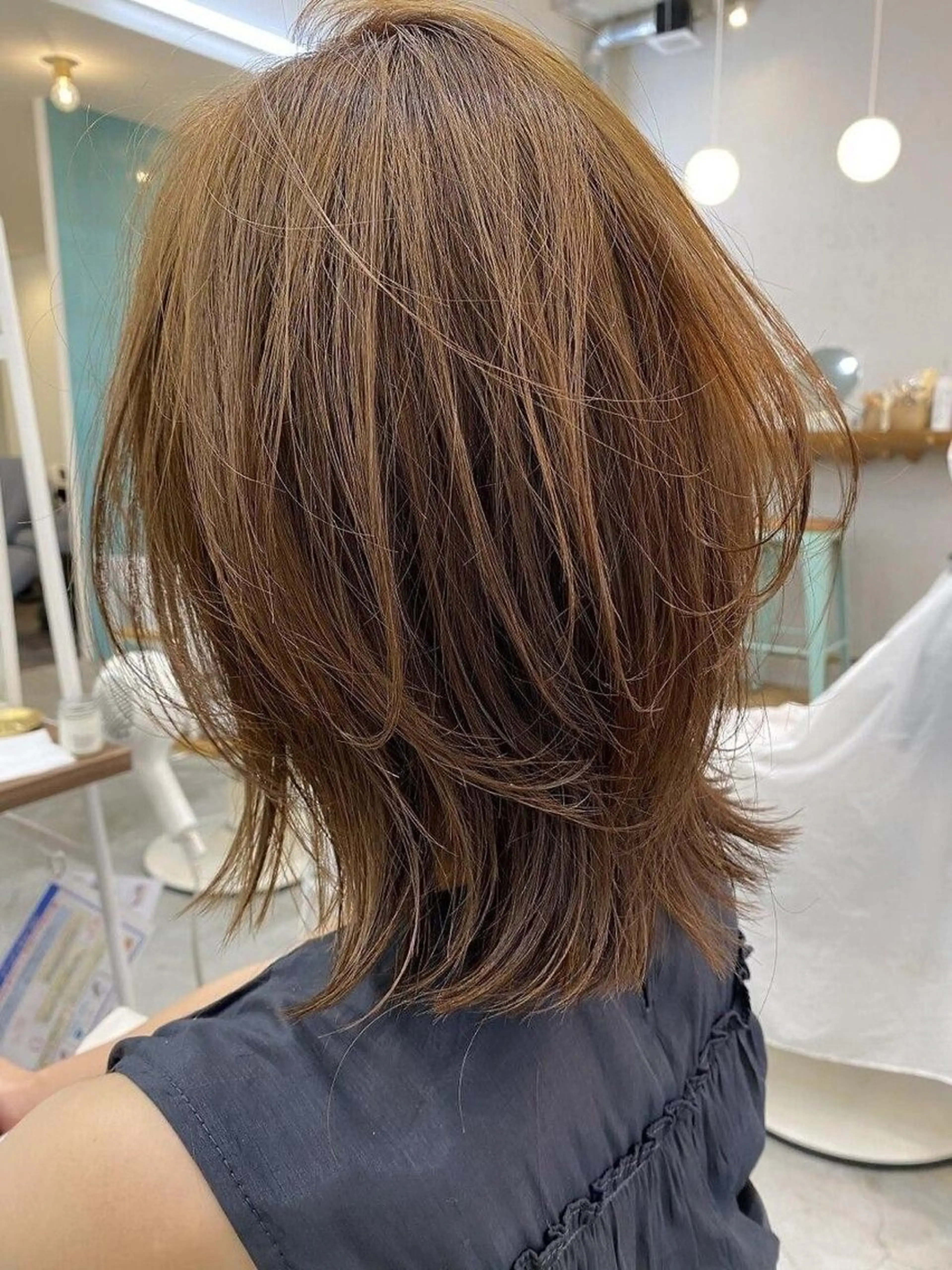 セミロング カラー ブラウンカラー 透明感カラー ヘアカラー 💫CONTI⭐️ 船越 凪沙🎪のヘアスタイル