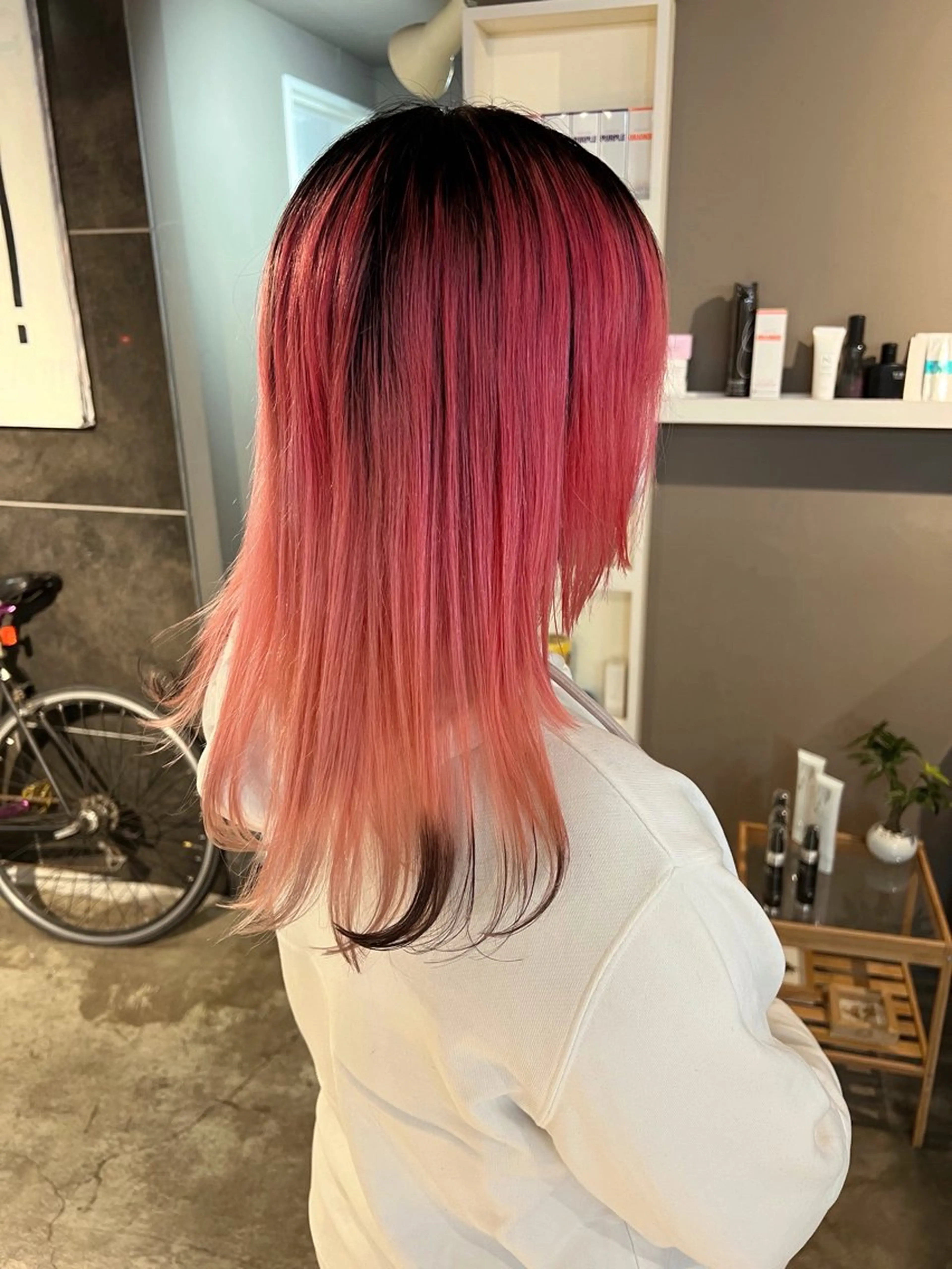 ロング カラー デザインカラー daiki 原宿のヘアスタイル