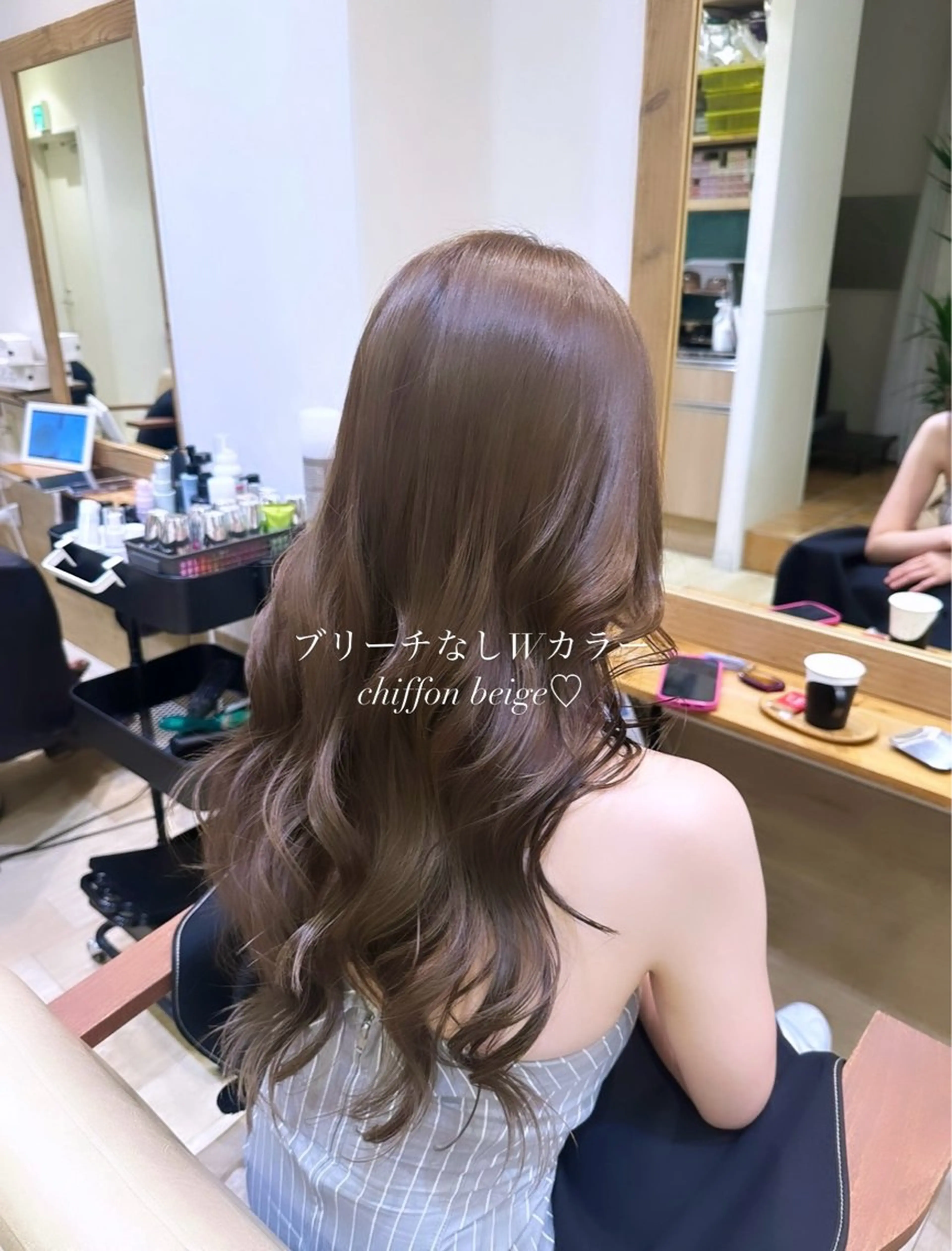 ロング カラー ブリーチ ブリーチなしカラー ブリーチなしカラー RURI🩵のヘアスタイル