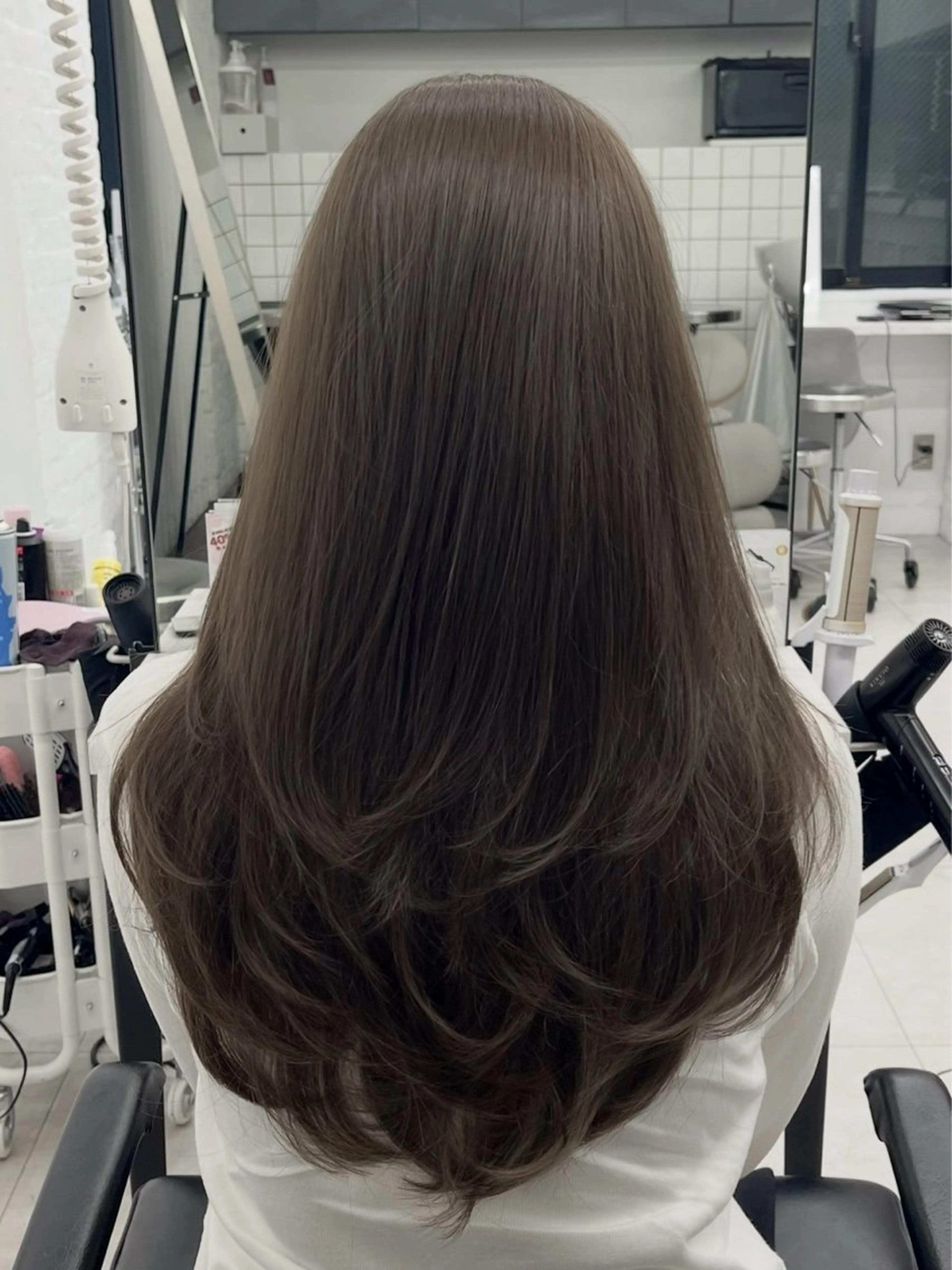 ロング カラー イルミナカラー 韓国風カラー くびれヘア 顔周りカット 髪質改善 カット ヘアカラー トリートメント ヘッドスパ ヘアセット 韓国ヘア×顔まわり 🇰🇷和知拓郎のヘアスタイル