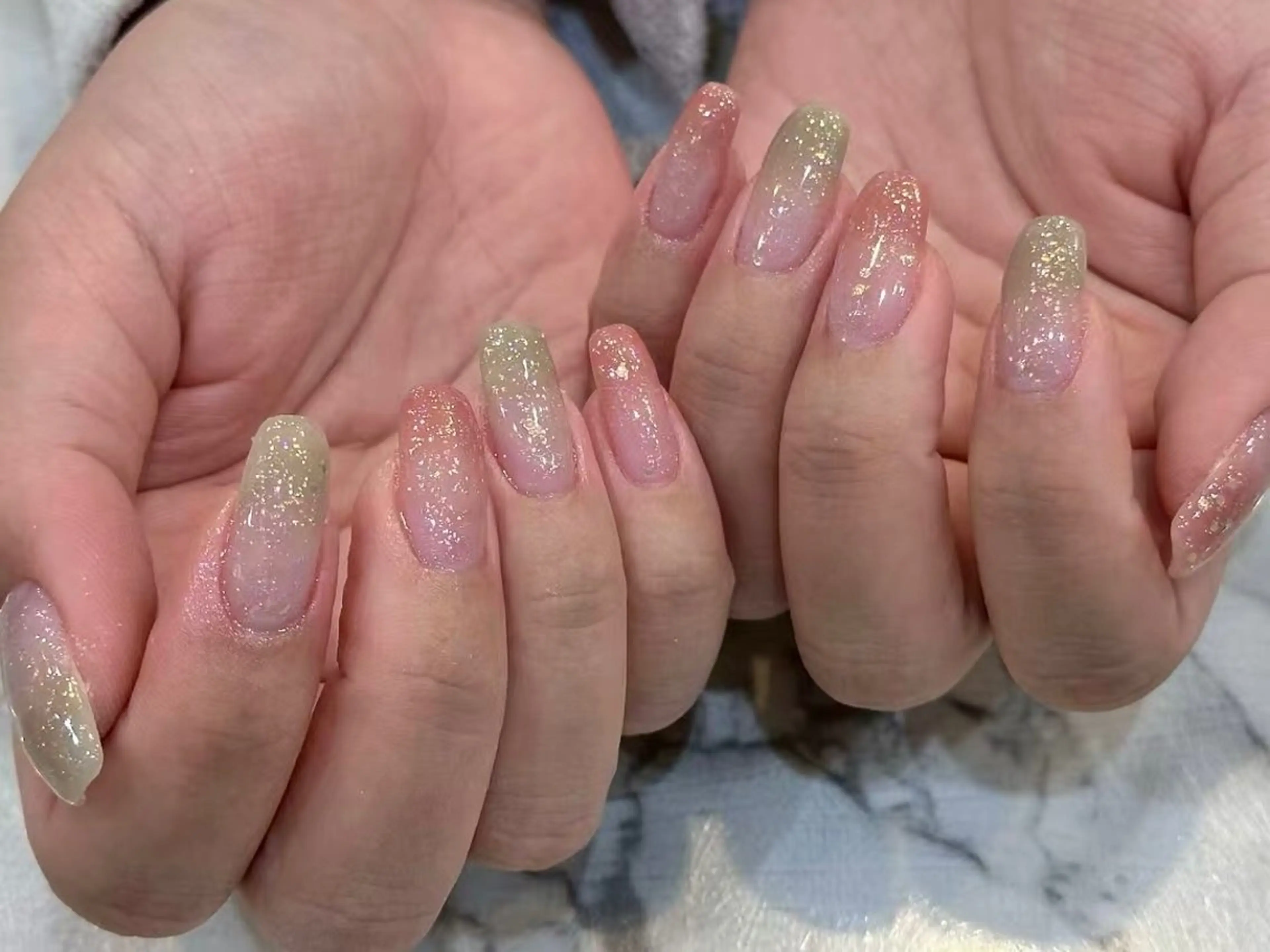 ネイル アートネイル フットネイル ジェルネイル グラデーション ハート My nail所属・babarla Nailのネイルデザイン
