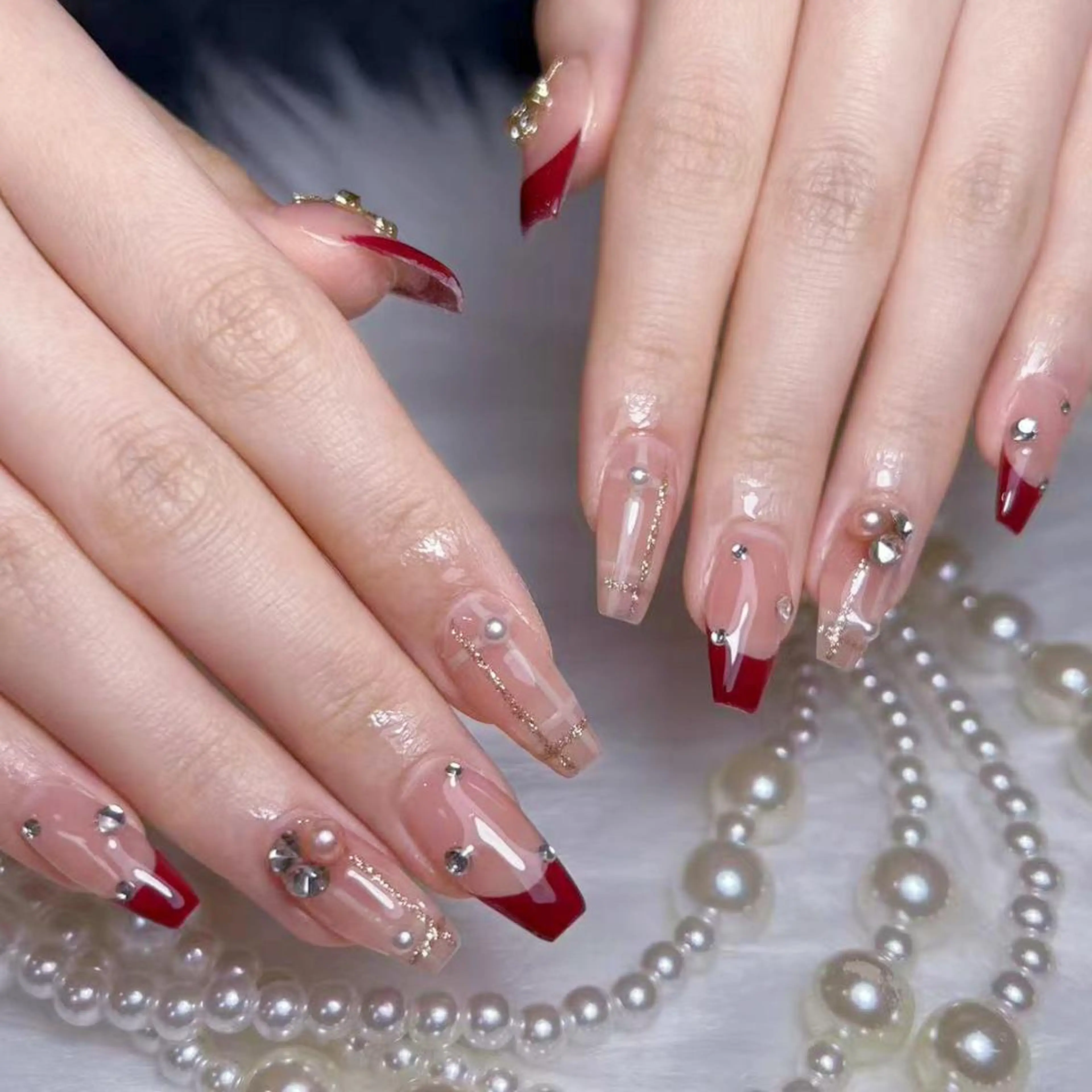 ネイル アートネイル オーロラネイル ガーリー キラキラネイル 韓国ネイル Nail Monsterのネイルデザイン