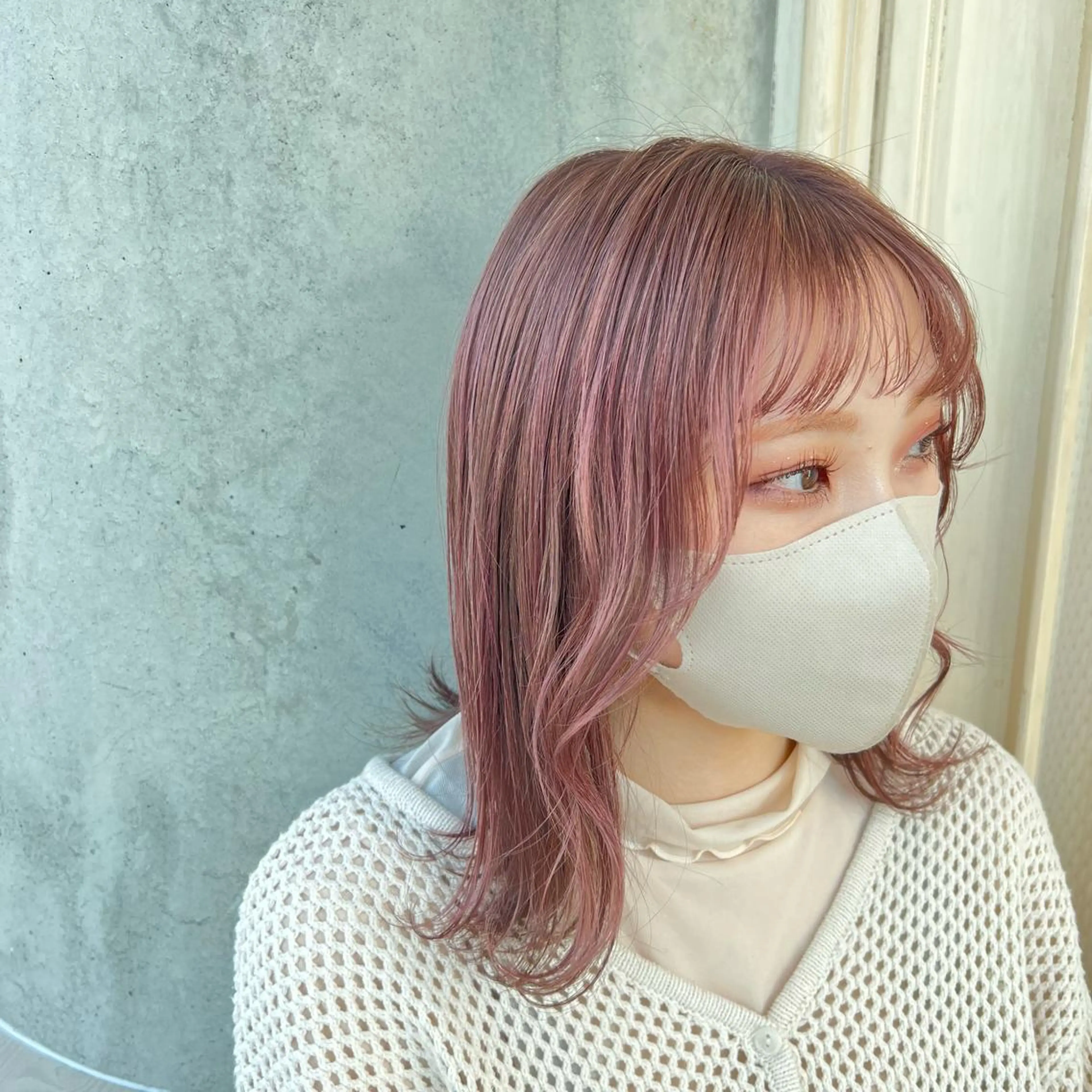 ミディアム 顔周りカット SALOWIN川崎WEST店所属・🌷川崎/アレンジ/ 暖色ボブ/コトネ🌷のヘアスタイル