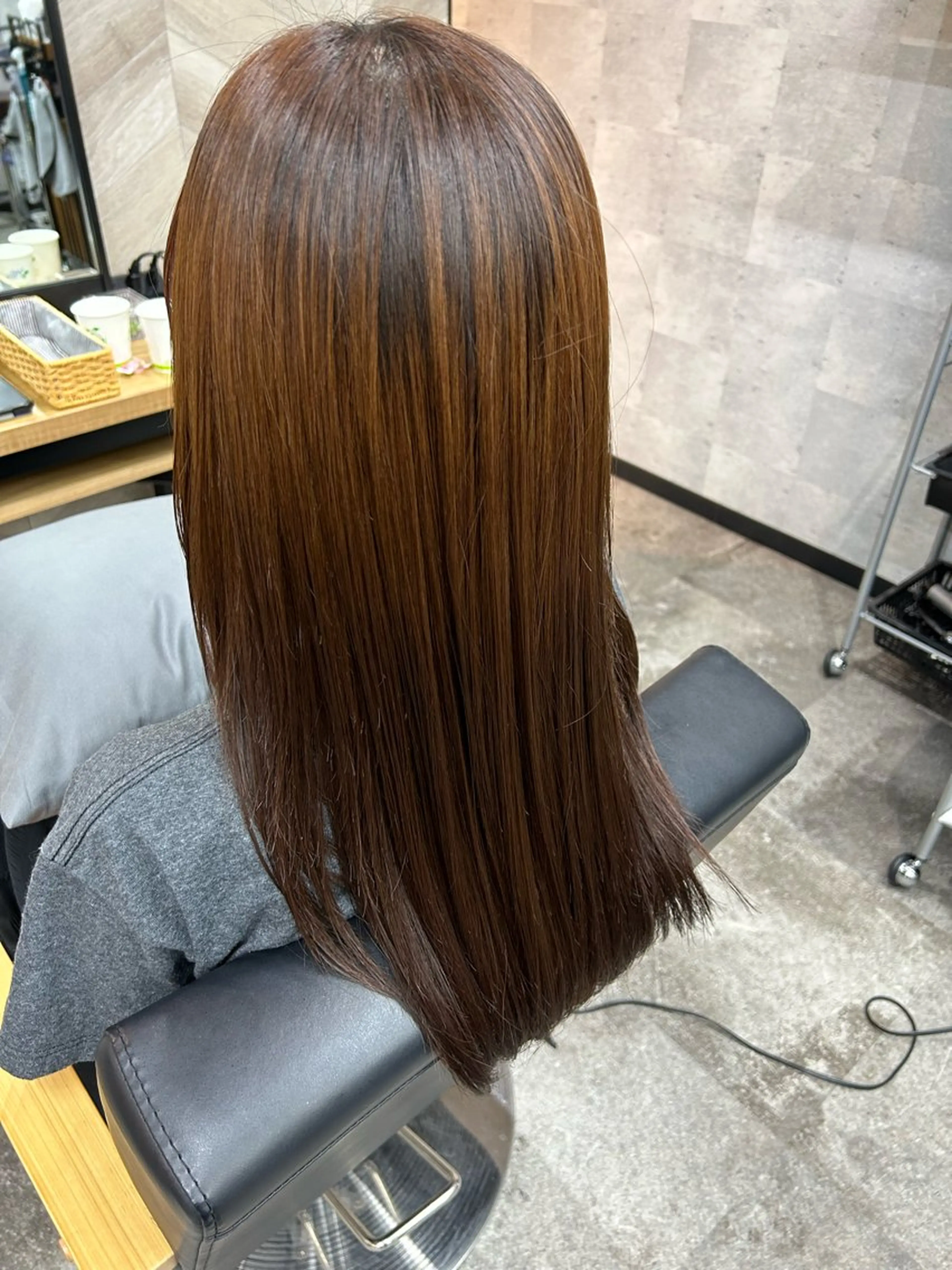 ロング くせ毛 髪質改善 縮毛矯正 カット 縮毛矯正 飯塚 沙衣のヘアスタイル