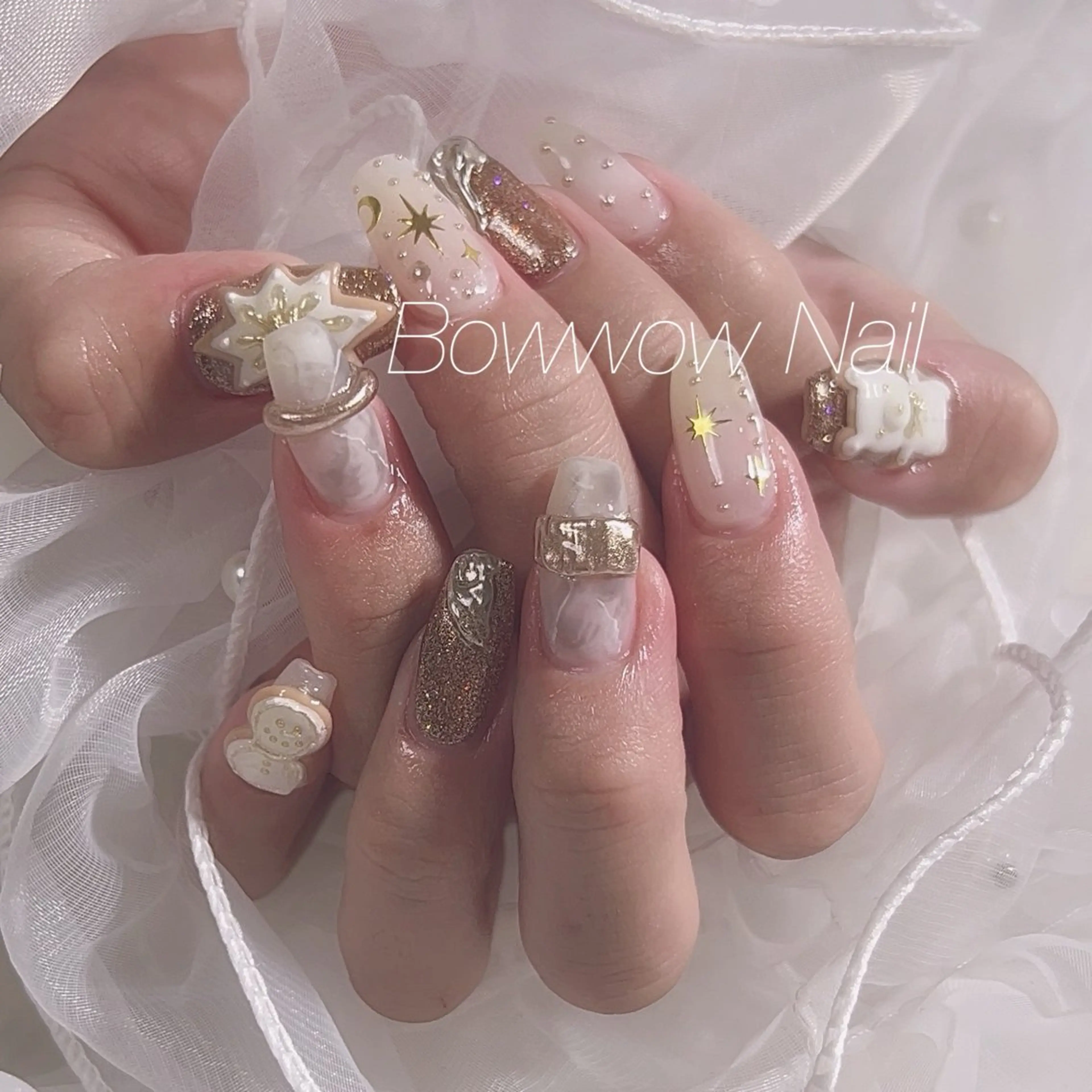 ネイル 冬ネイル クリスマス Bow wow Nail さや🧸のネイルデザイン
