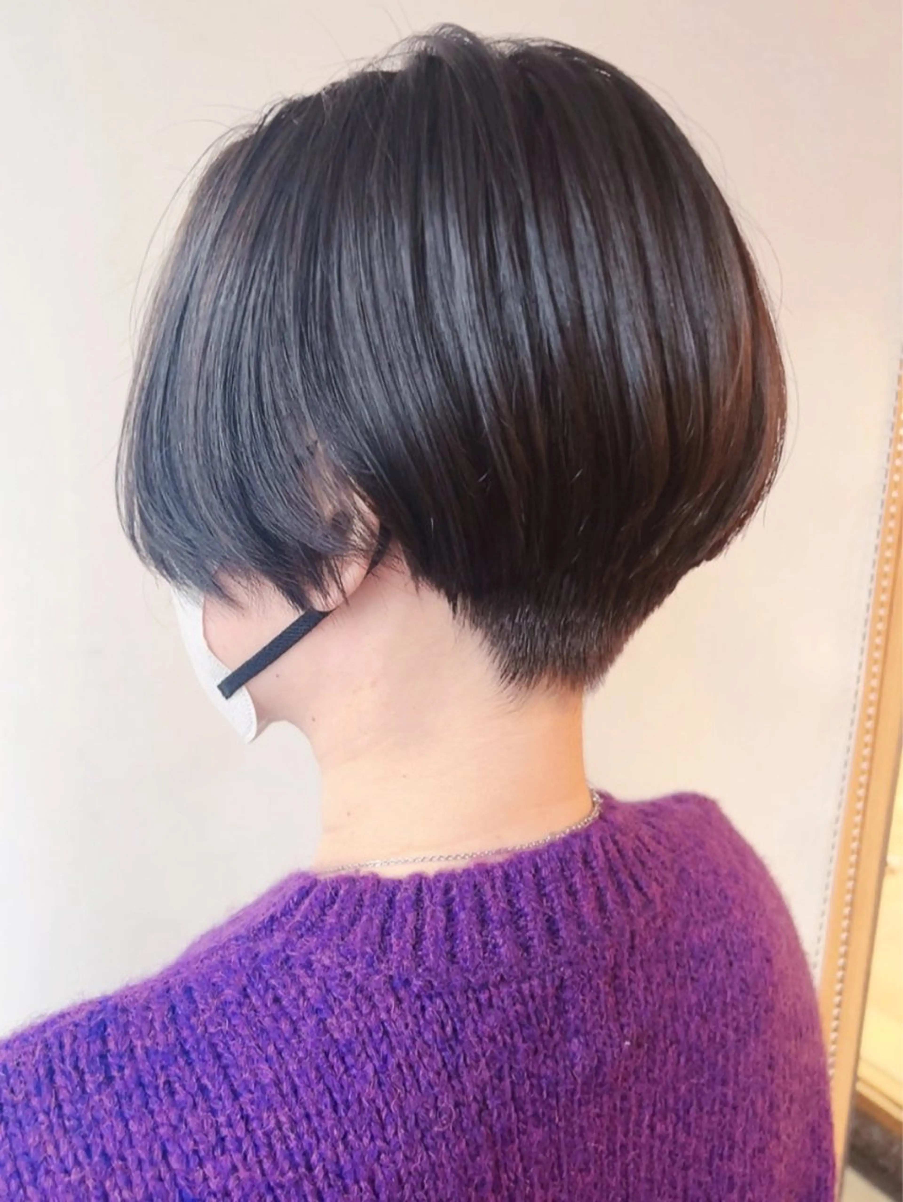 ショート ショートヘア morio from london所属・松岡彩華 ボブ /グレージュのヘアスタイル