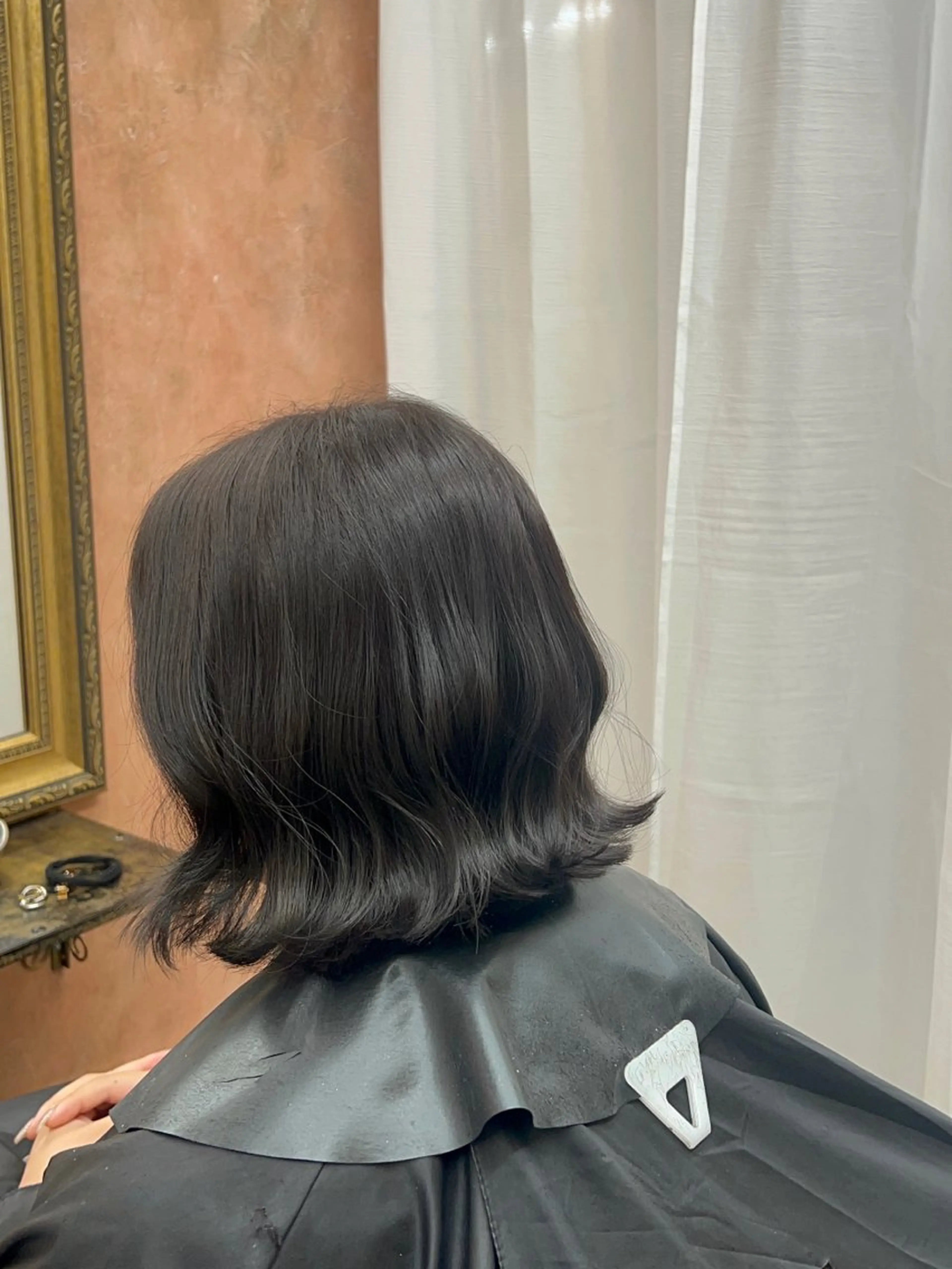 ミディアム ヘアカラー ともざねゆか UniQのヘアスタイル