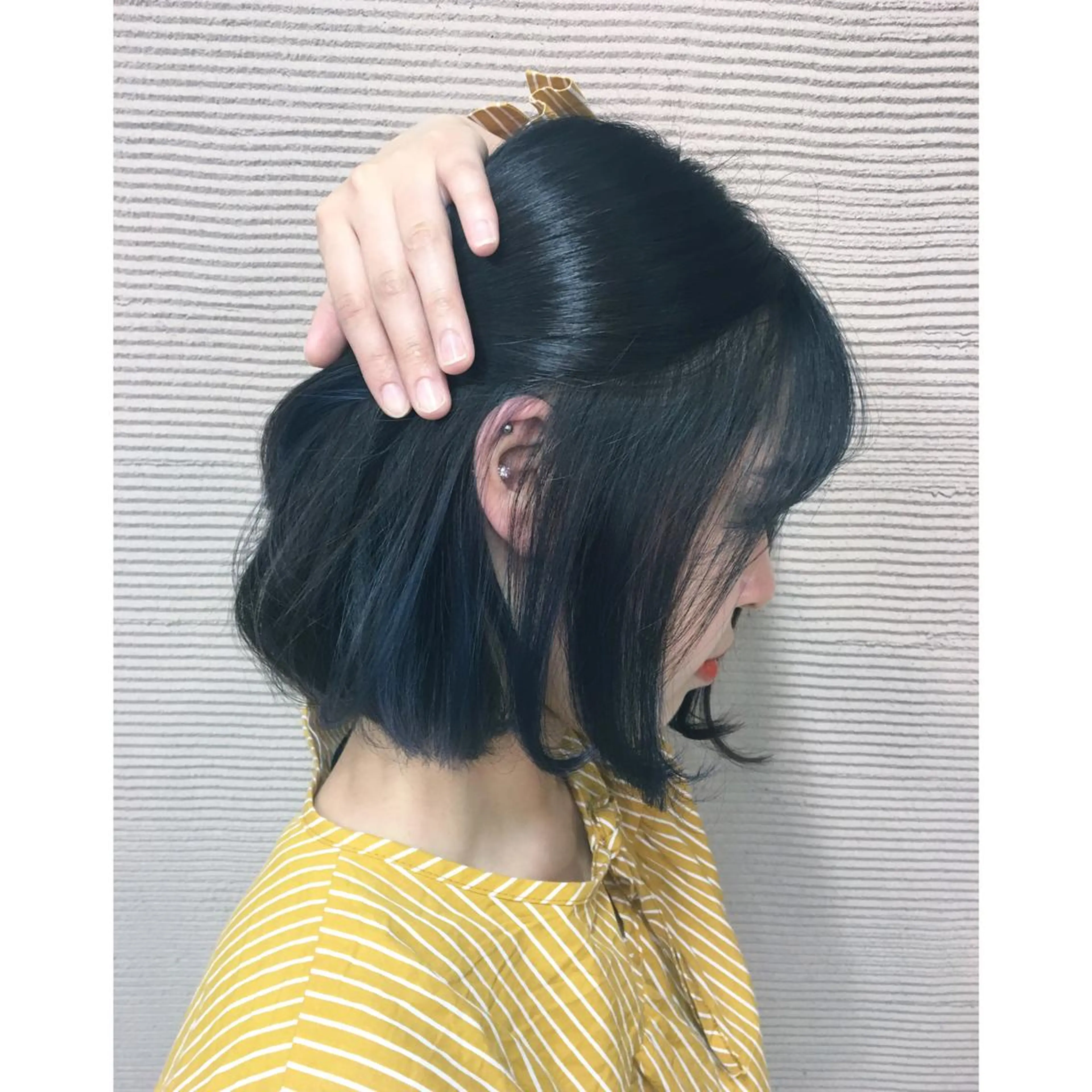 ショート カラー ブルーカラー ブルーパープル インナーカラー パープルカラー 韓国ヘア得意❤︎森澤 悠佳のヘアスタイル
