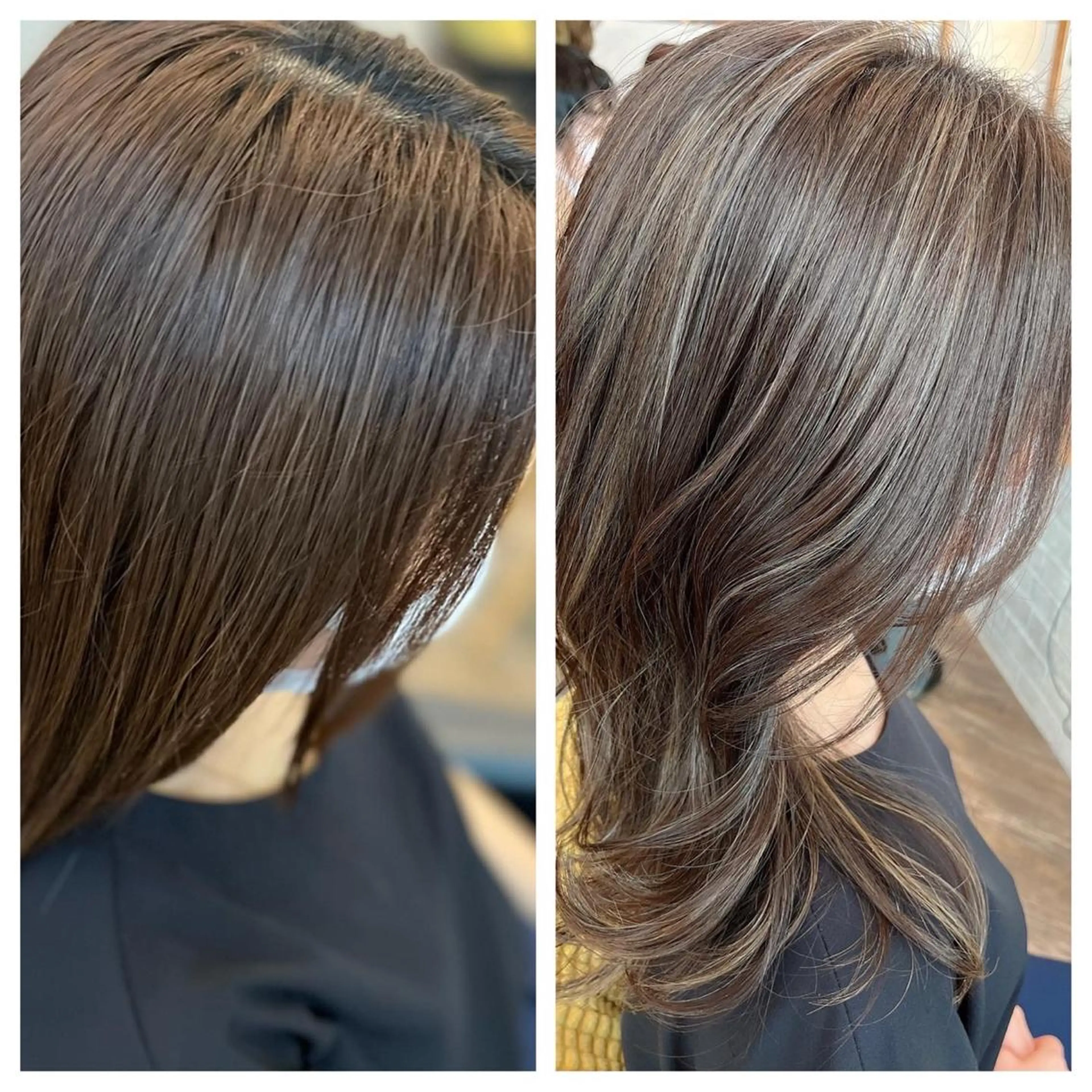 セミロング カラー ハイライトカラー ハイライト ヘアカラー ⭐️ アユミ⭐️のヘアスタイル