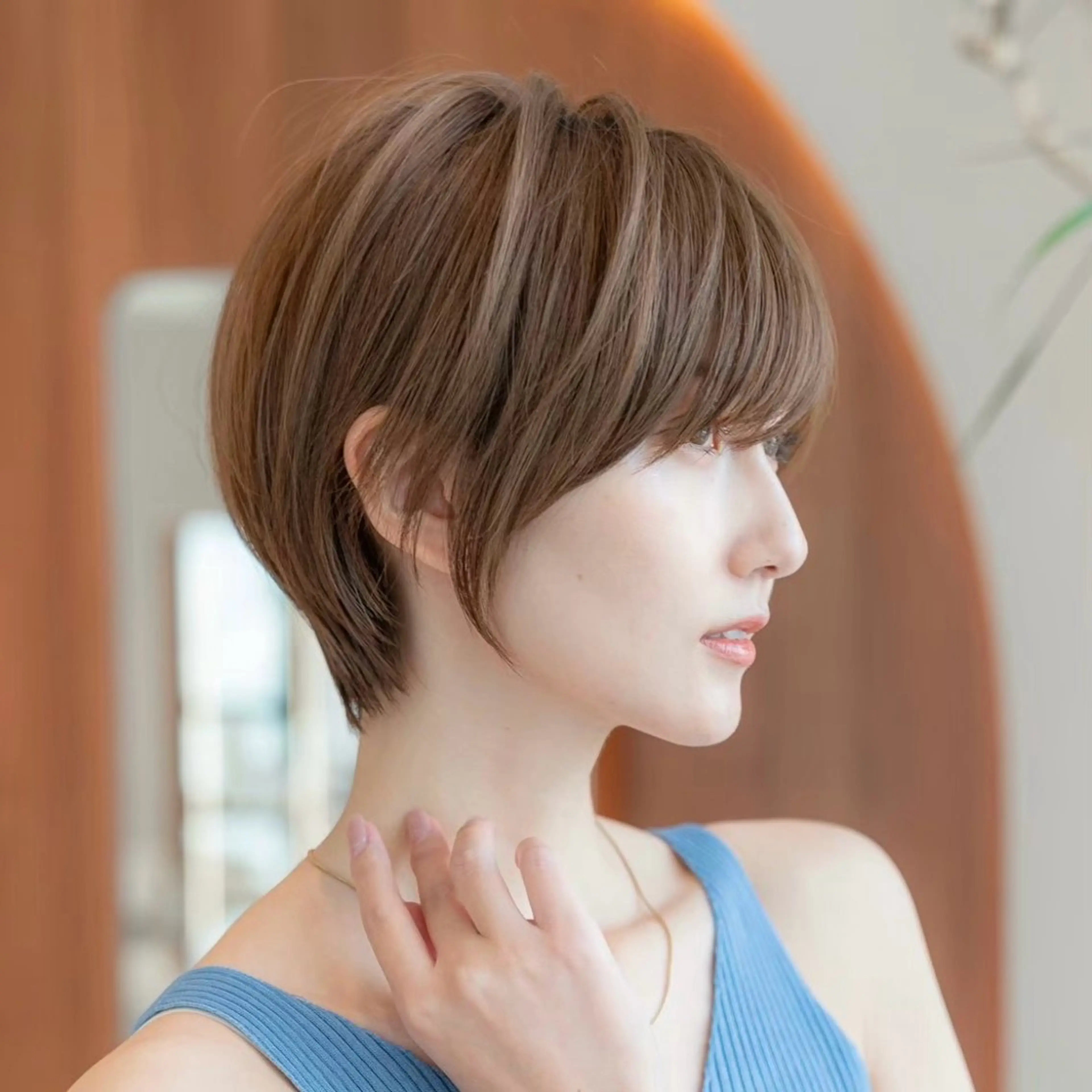 ショート カラー カット ヘアカラー トリートメント 渋谷ボブ/ショート 特化田中航平のヘアスタイル