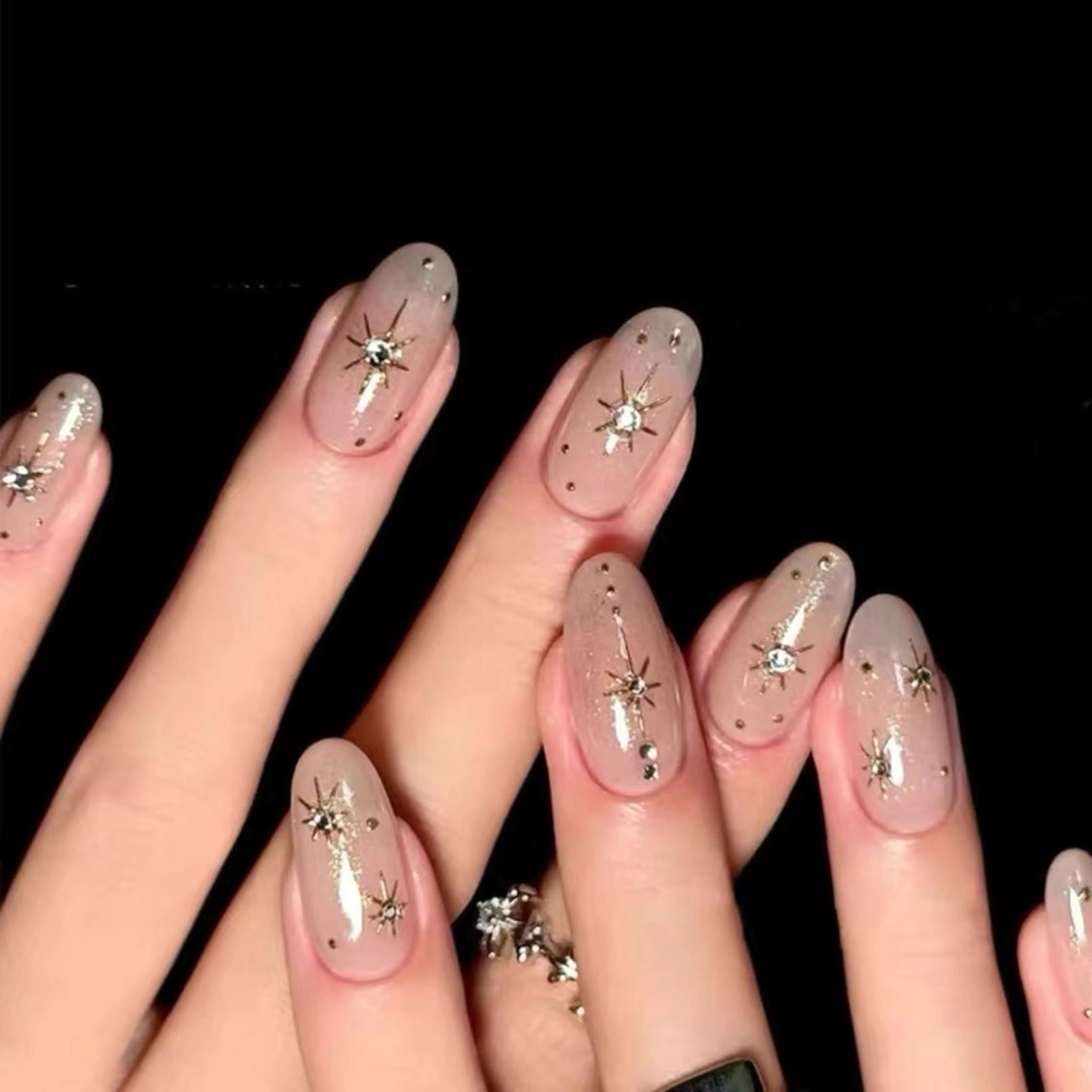 ネイル オーロラネイル チークネイル 長さ出し フットネイル フレンチネイル AND Nail 長さだし専門新宿店のネイルデザイン