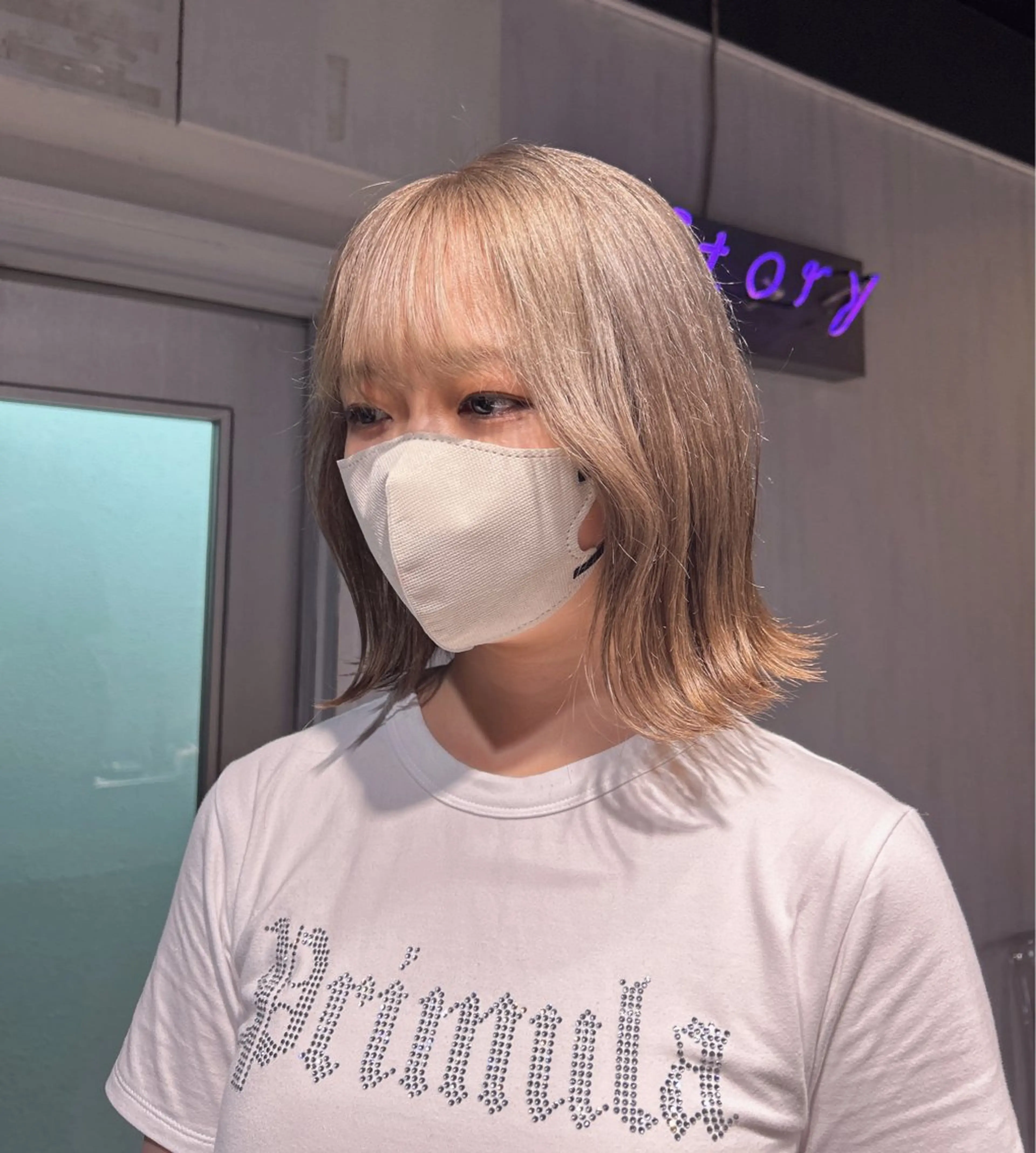 ミディアム アッシュ ピンクブラウン パープルカラー 髪質改善 トリートメント MEI🎀垢抜けカラ ー🎀韓国styleのヘアスタイル