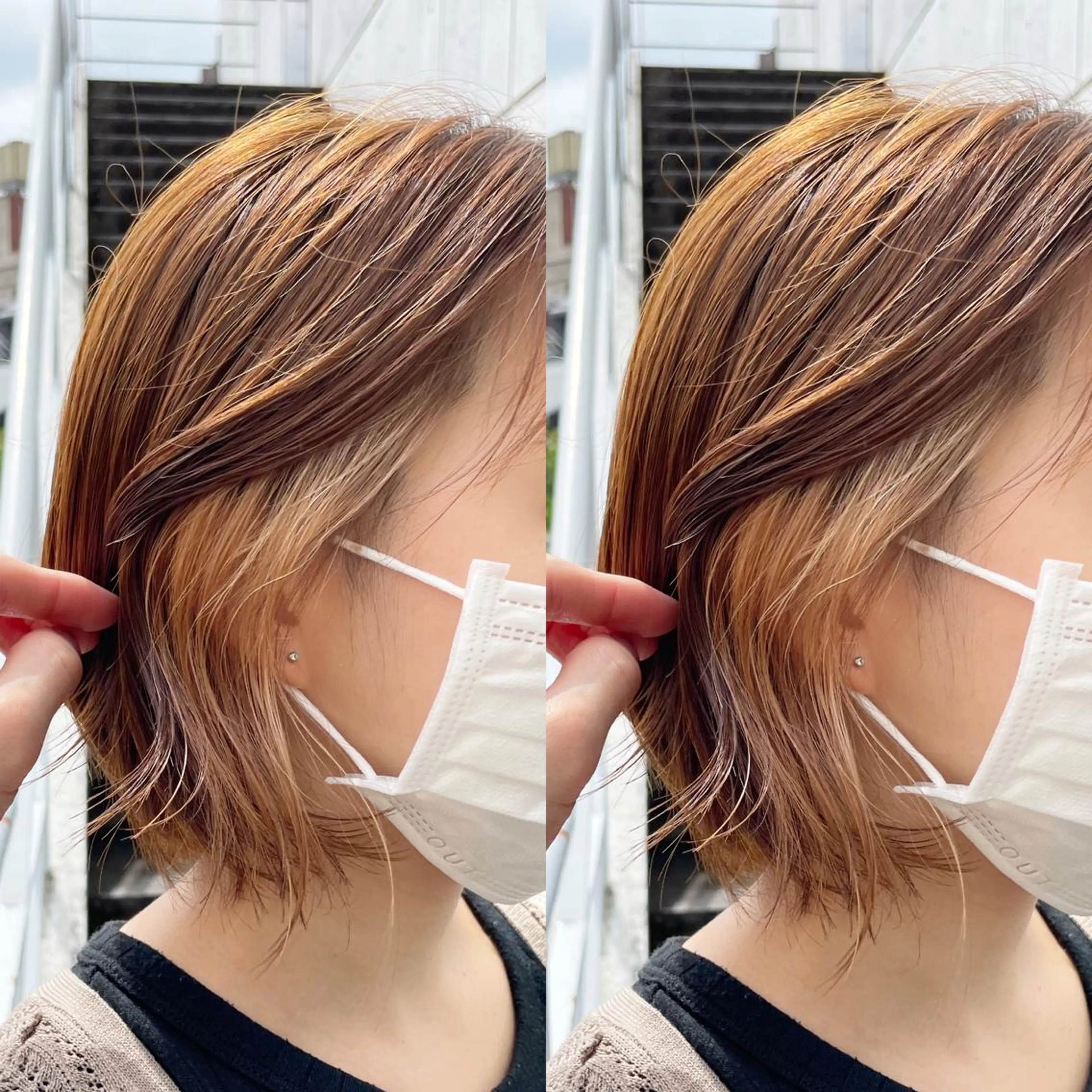 ミディアム 大人上品な ハイライト🪄イワヤのヘアスタイル