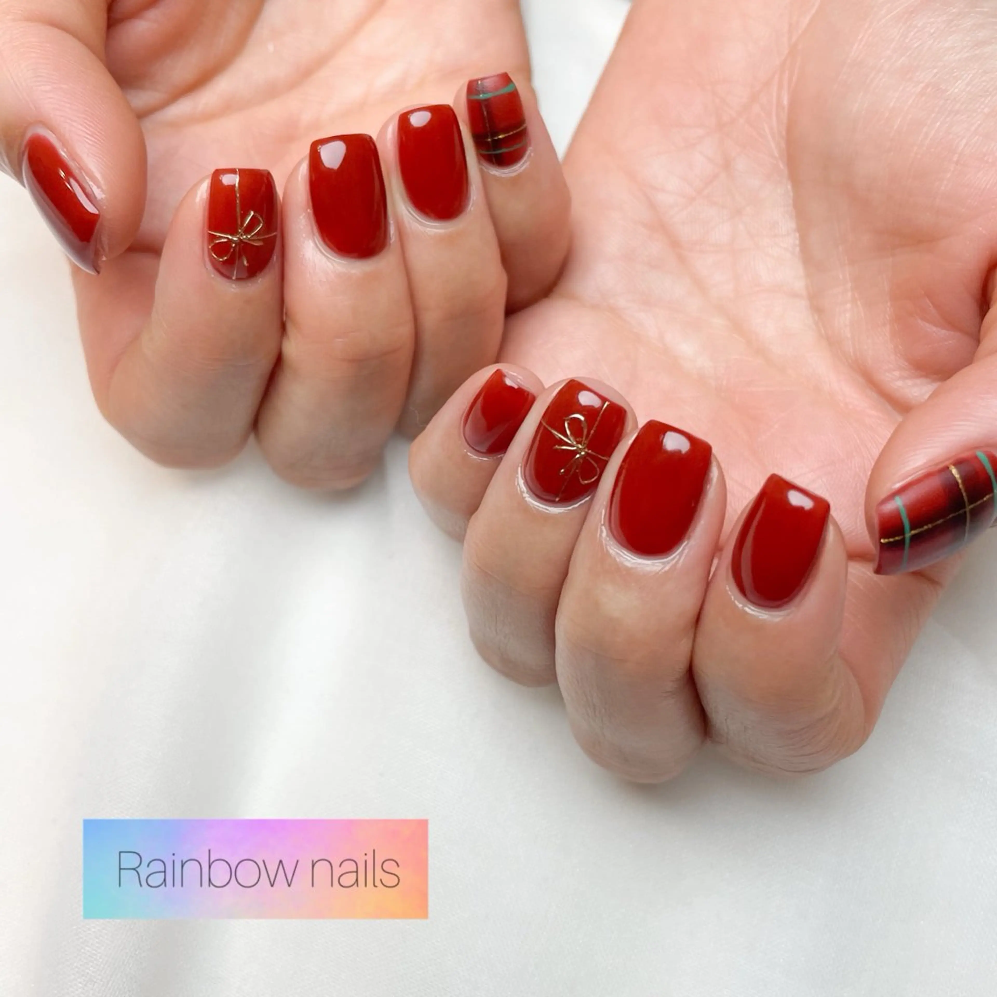 ネイル Rainbow nailsくろちゃんのネイルデザイン