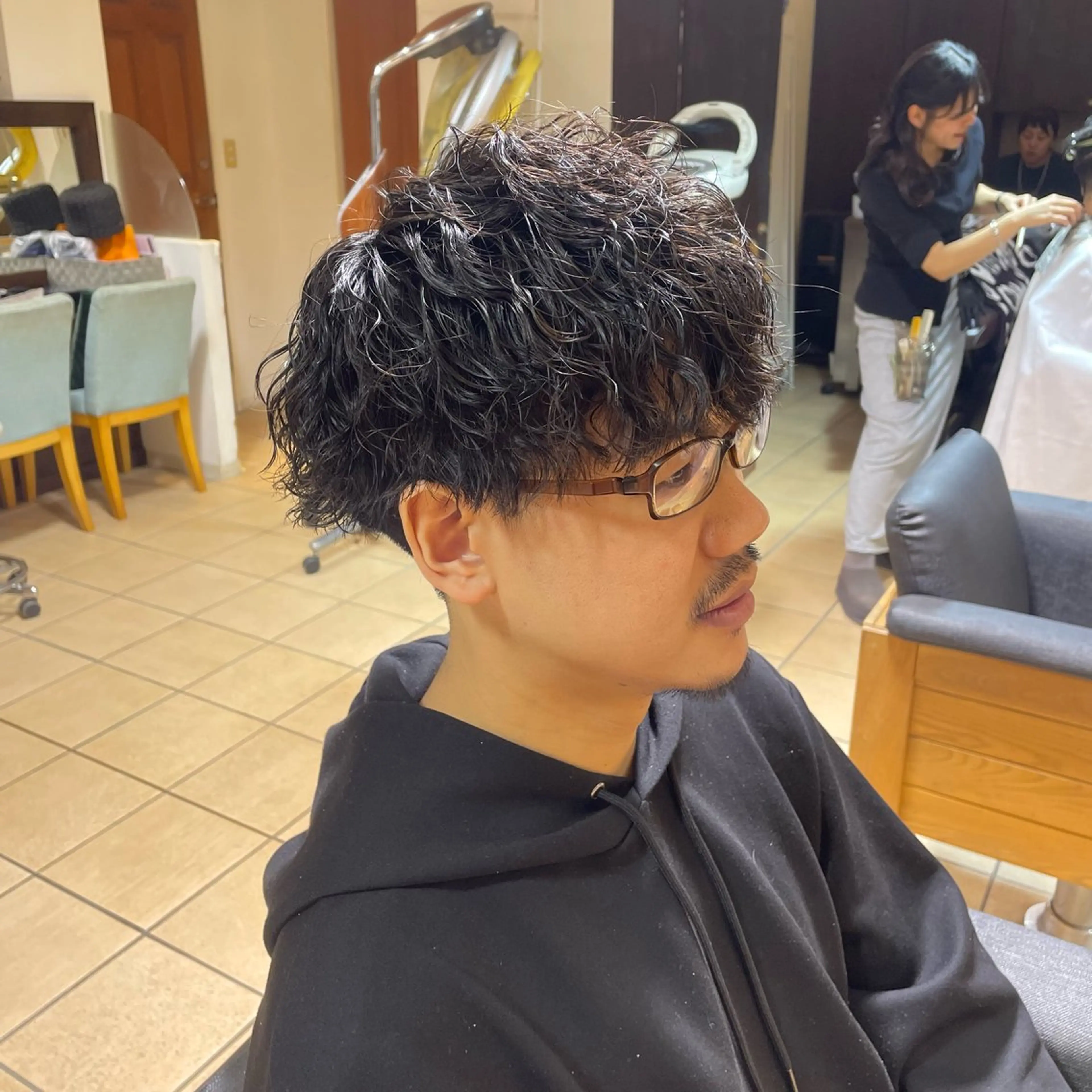 ショート パーマ メンズ カット パーマ すげ さやかのヘアスタイル