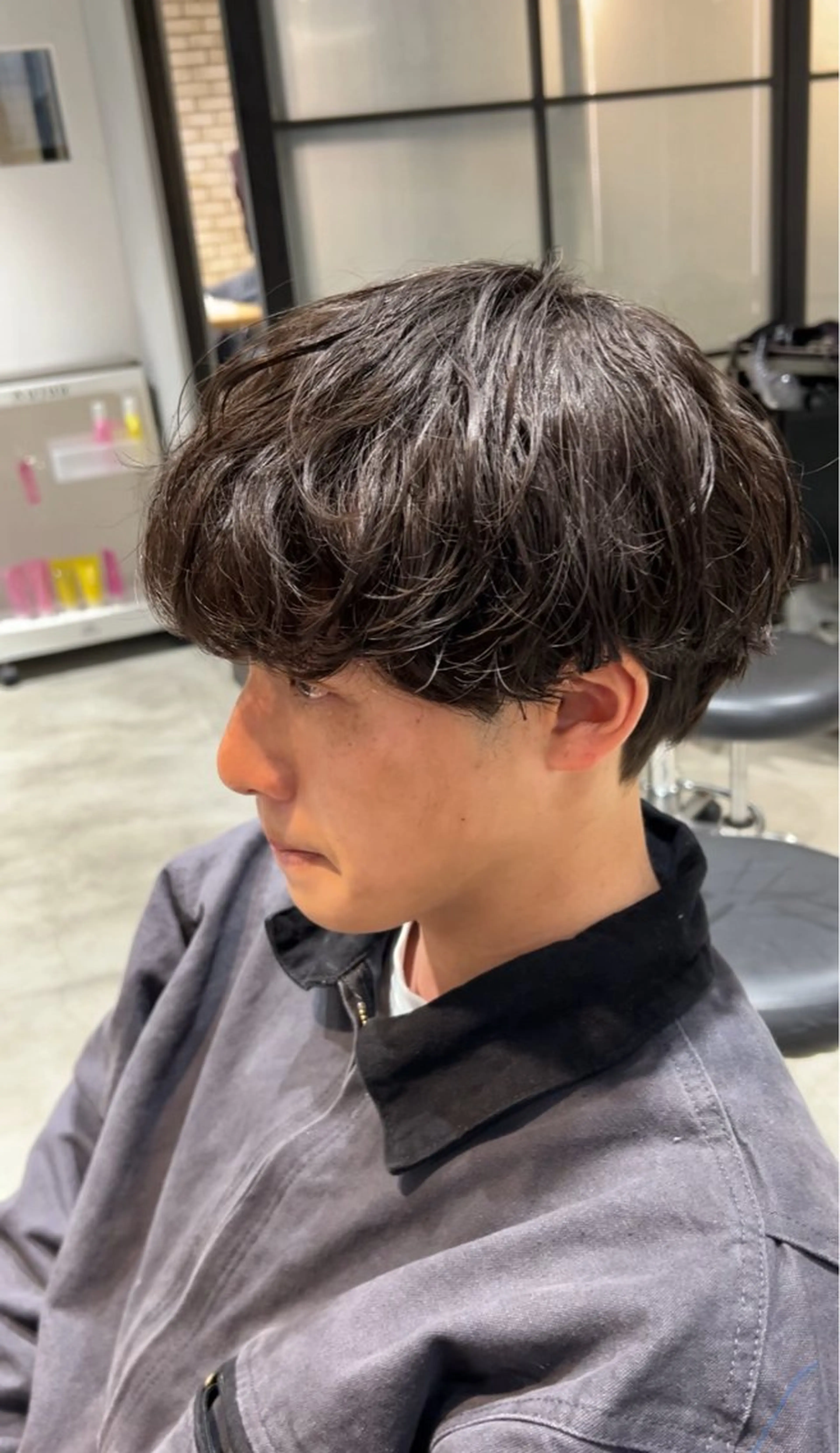 パーマ メンズ カット パーマ トリートメント 韓国ヘアダウンパーマ シャドウパーマ/航太のヘアスタイル