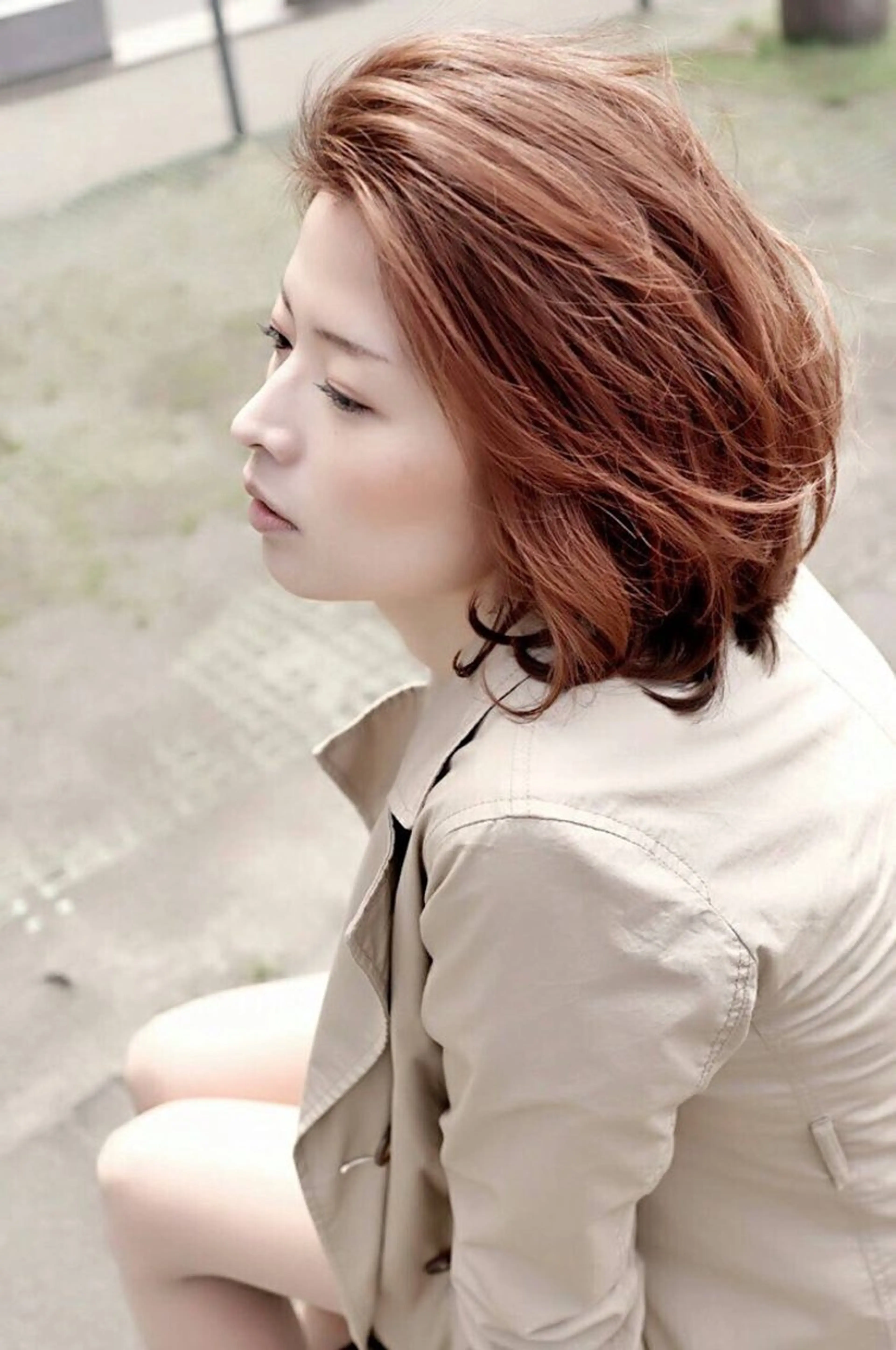 前髪縮毛矯正の写真