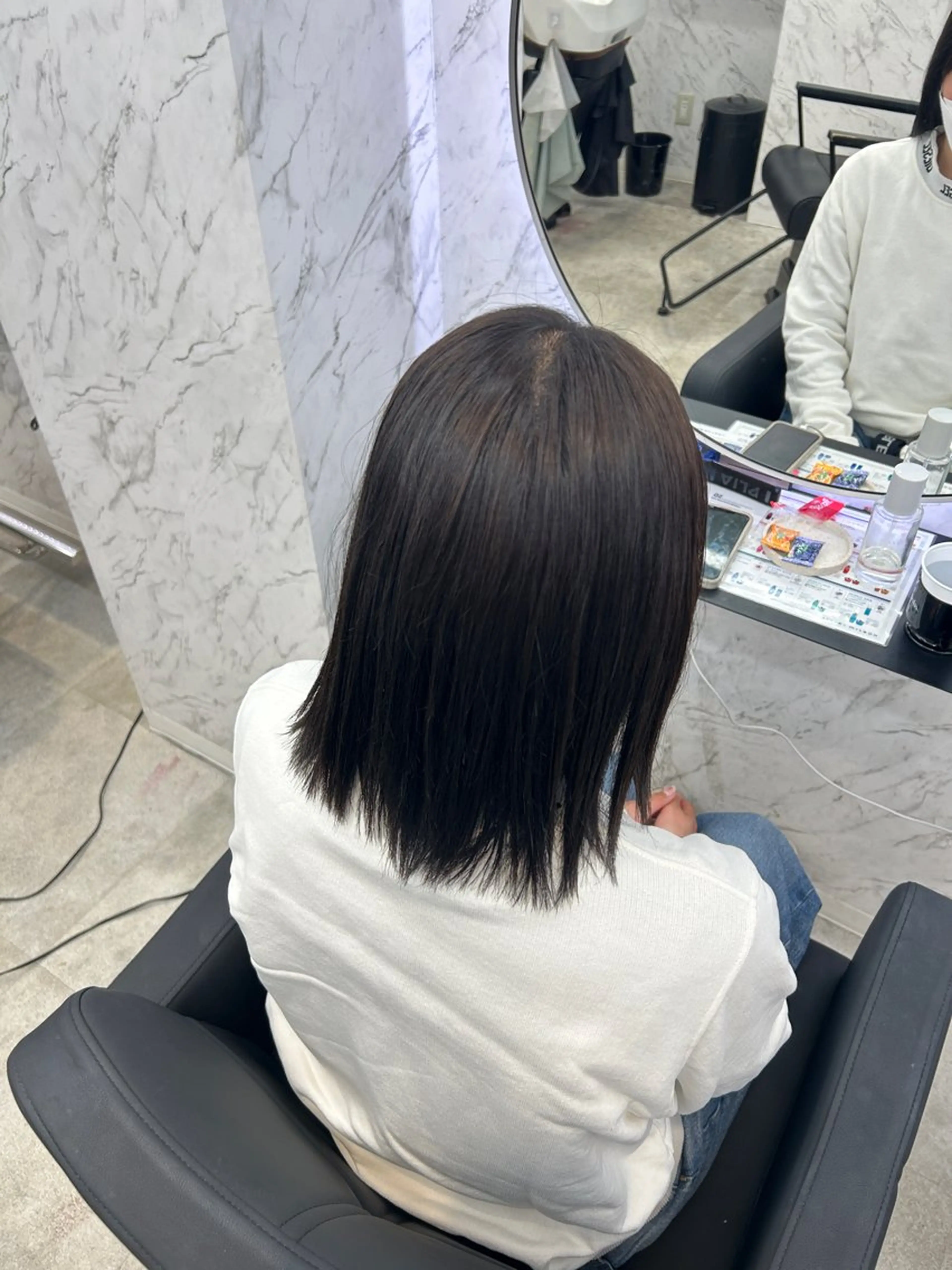 ミディアム カラー ベージュカラー ヘアカラー トリートメント 韓国艶カラー 🇰🇷💎MIUのヘアスタイル