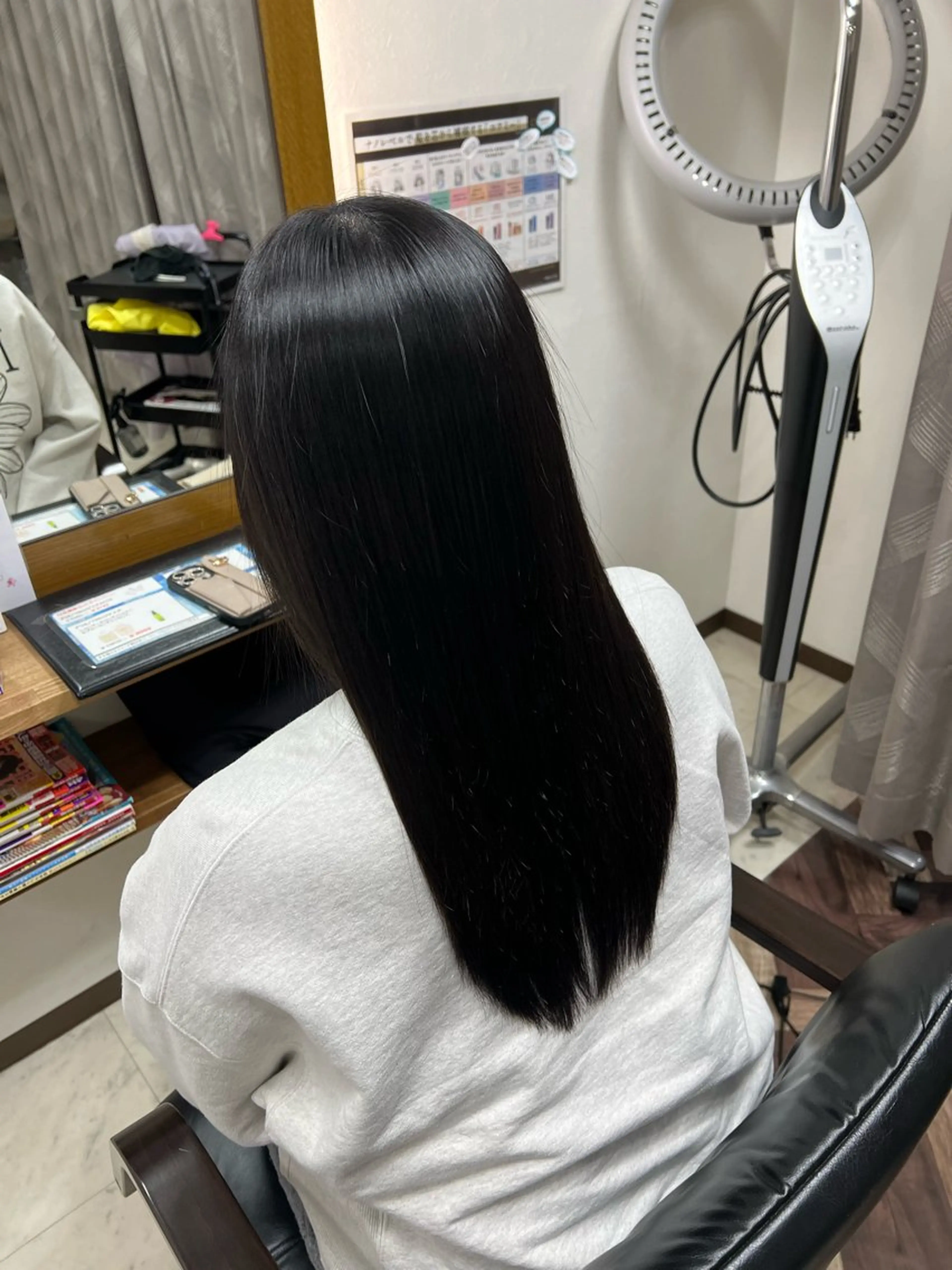 ロング ヘアカラー トリートメント 髪質改善/マツエク垢 抜け透明感カラー衣笠のヘアスタイル