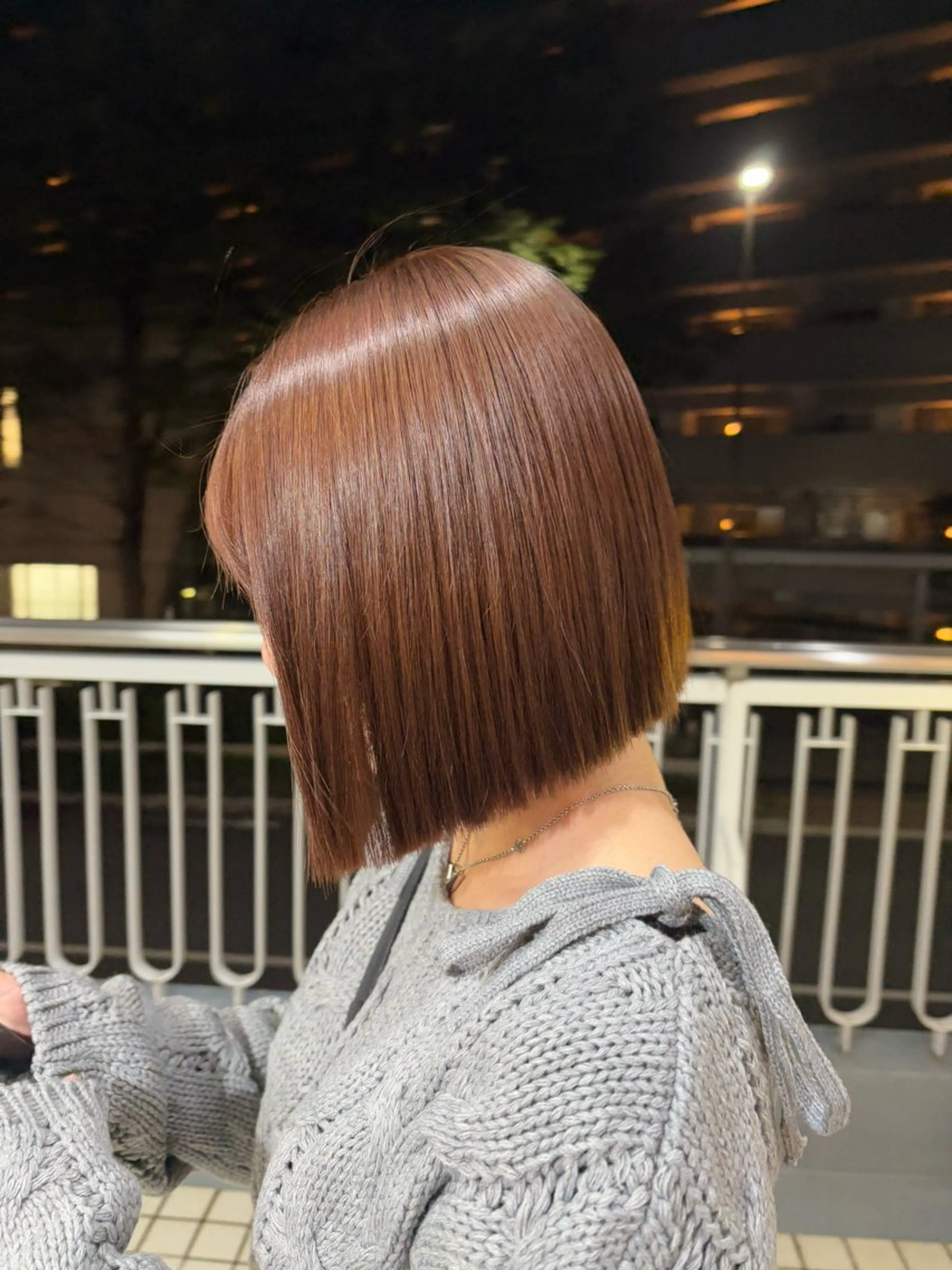 ミディアム カット 縮毛矯正 南雲 由麻のヘアスタイル