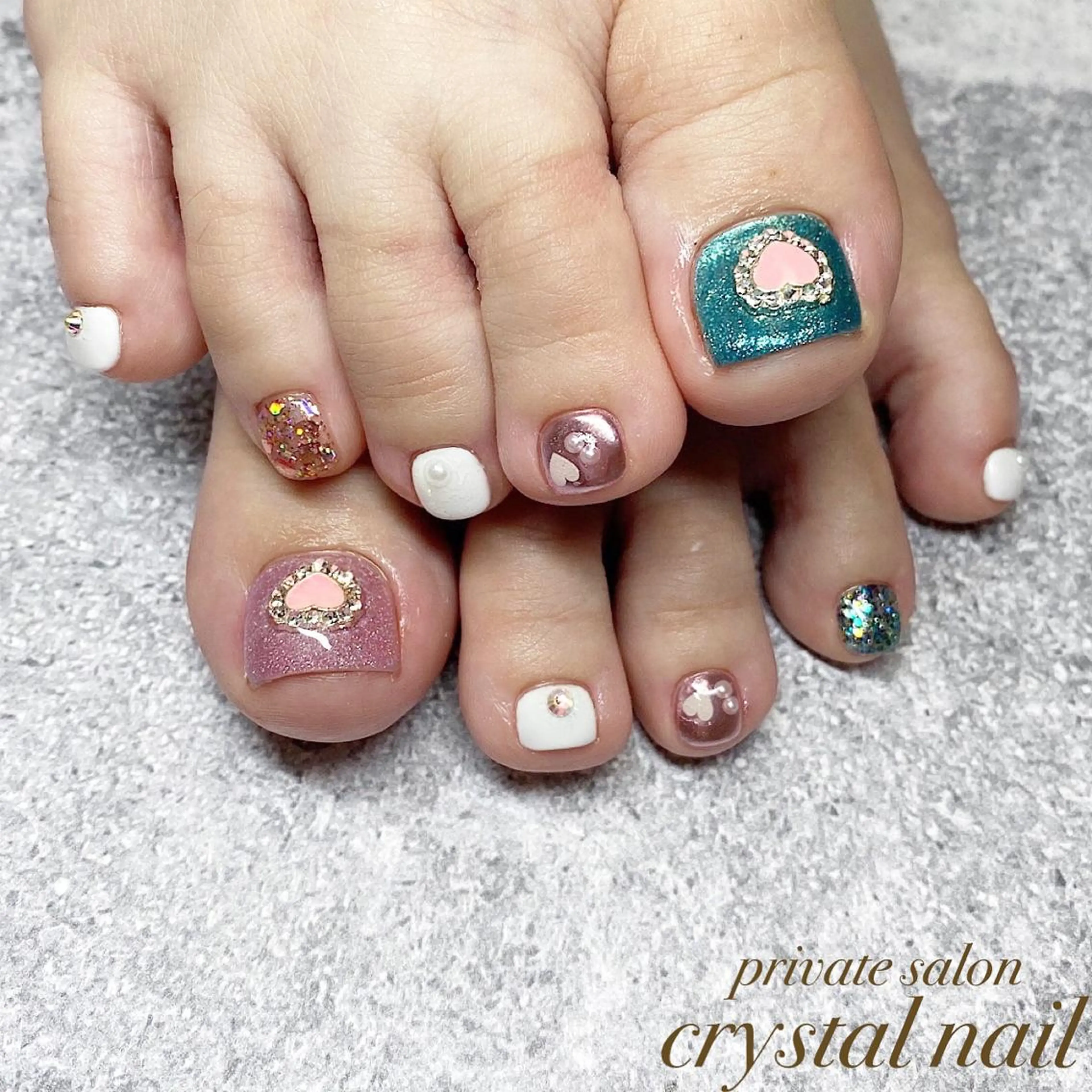 ネイル フットネイル Crystal Nailのネイルデザイン