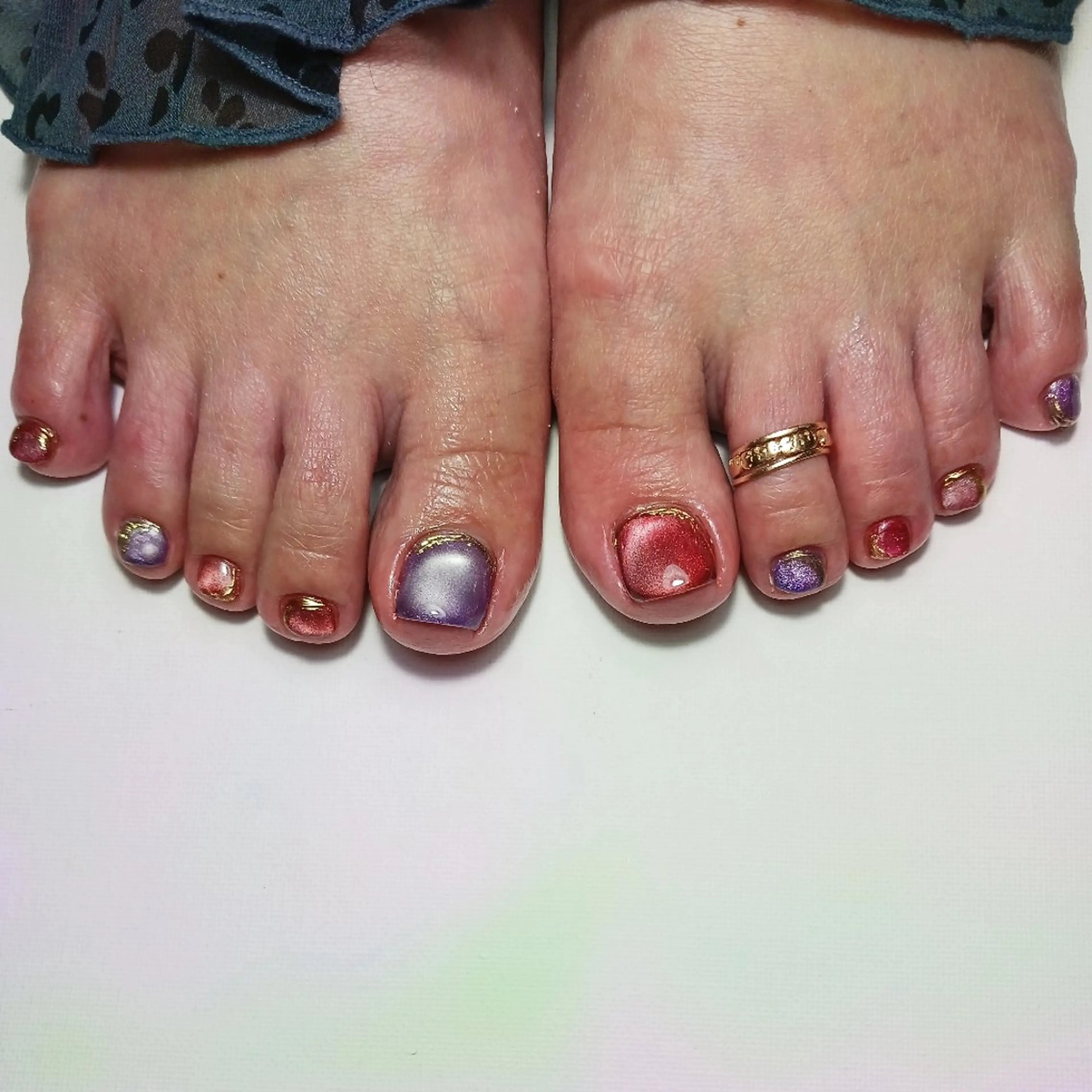 ネイル ジェルネイル マグネットネイル ミラーネイル 持ち込み 冬ネイル フットネイル owlnail /持込みデザイン専門のネイルデザイン