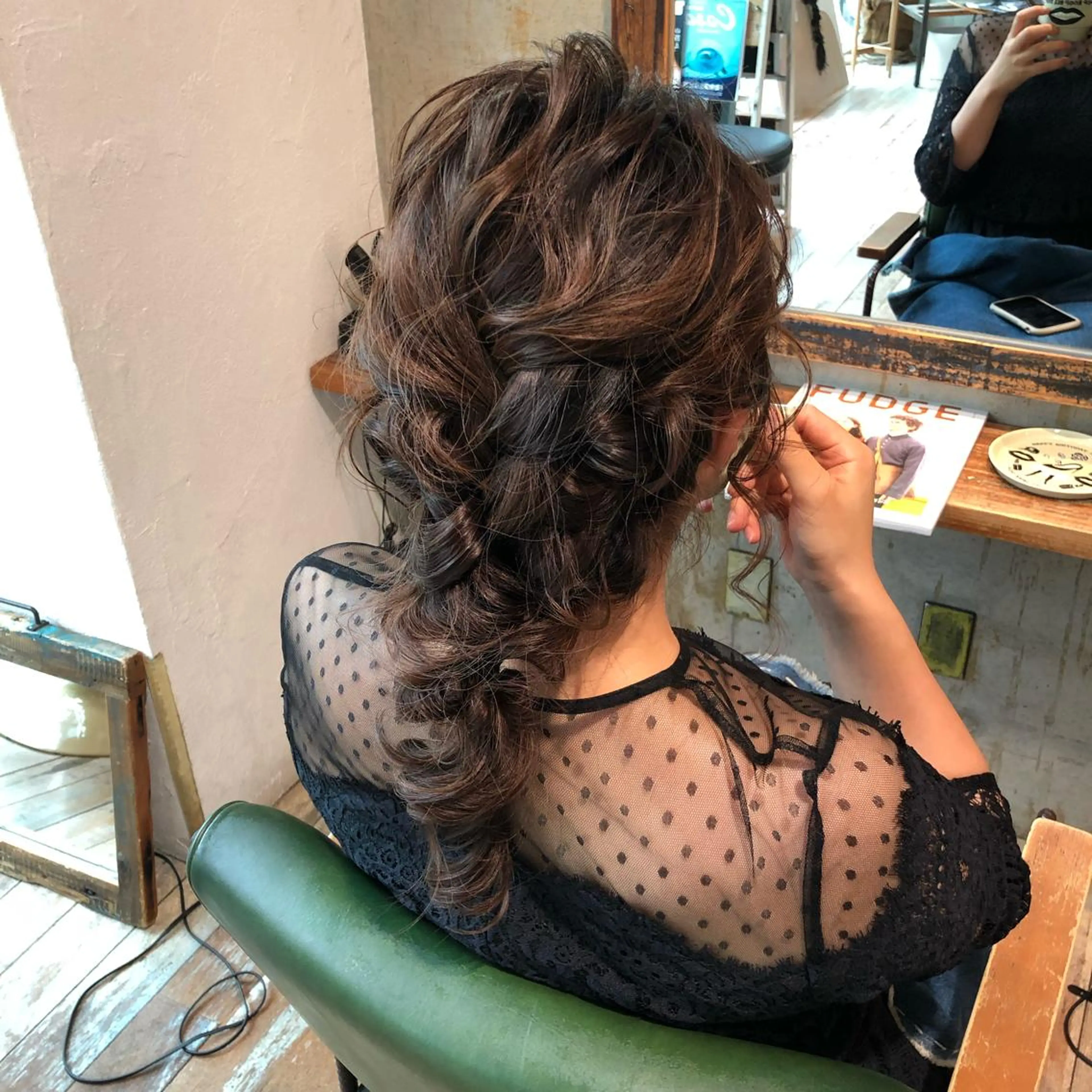 セミロング カラー パーマ ヘアアレンジ BRUNTJET所属・MAEDA MADOKAのヘアスタイル