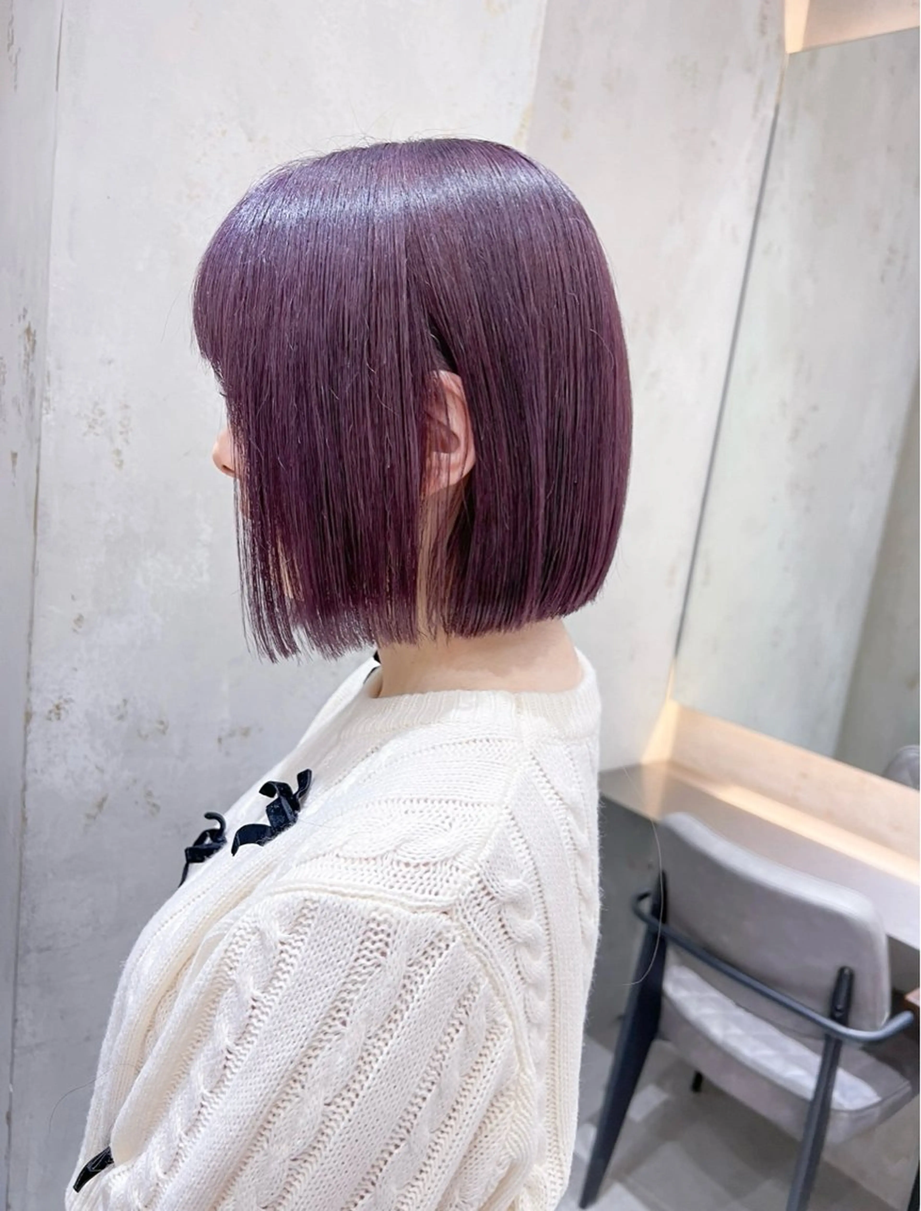 ミディアム カラー カット ヘアカラー トリートメント 髪質改善/ボブ/ ハイトーン❣️yuiのヘアスタイル