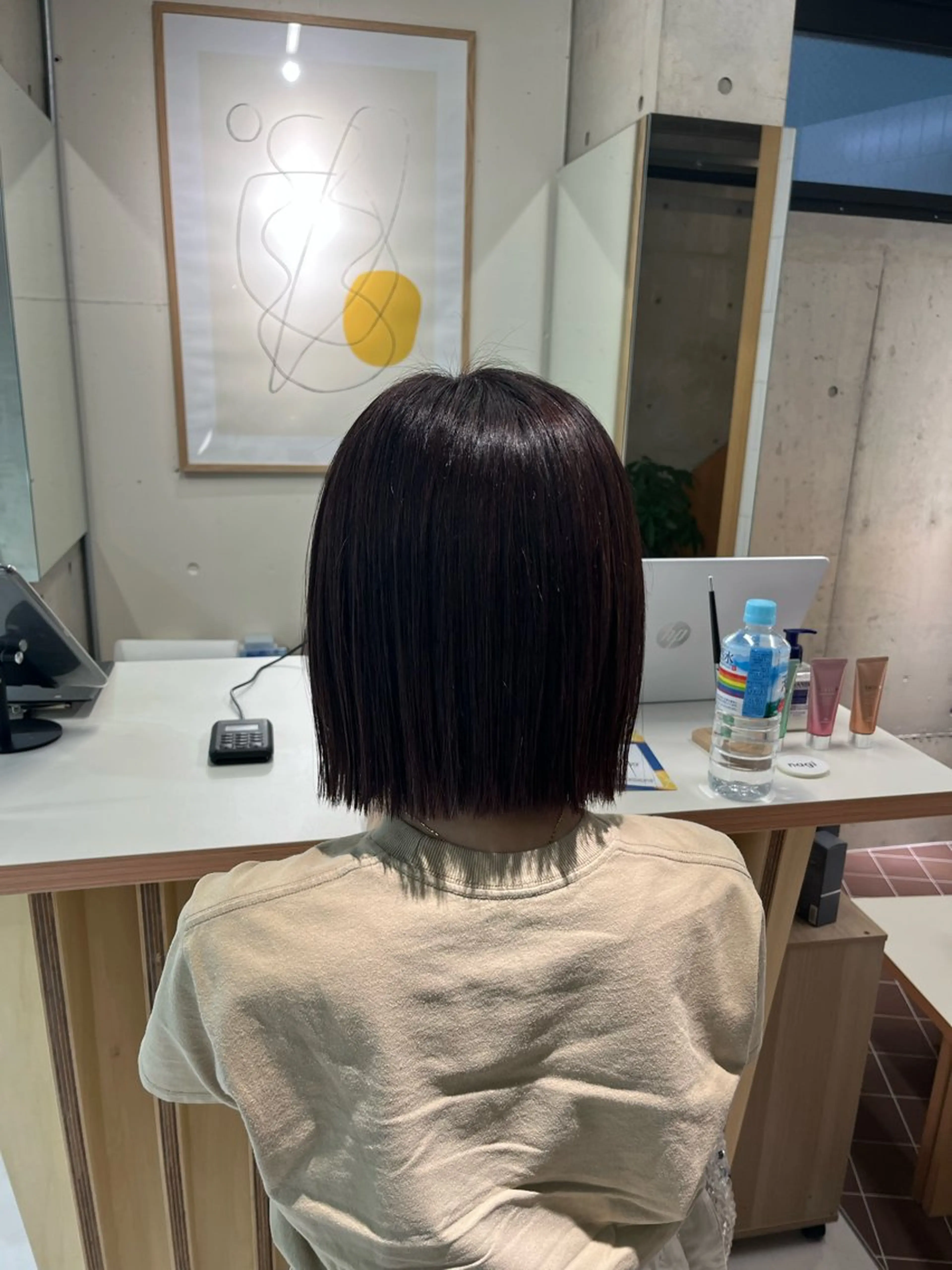 ショート カラー カット トリートメント nagi所属・千種／韓国風レイヤー カット／推し活美容師のヘアスタイル