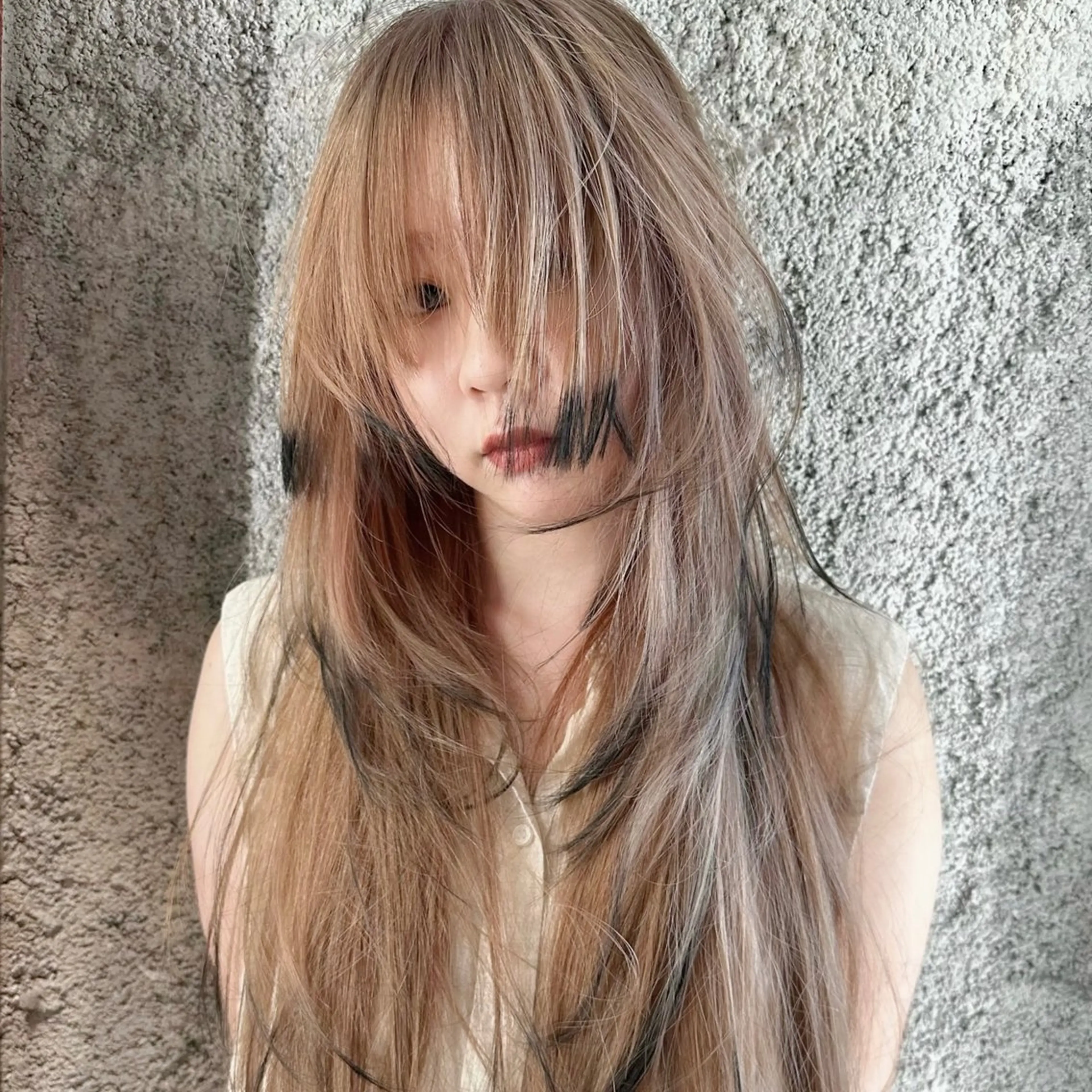 ロング カラー ヘアカラー bloc japon所属・ﾌﾞﾚｲｽﾞ˚✧₊⁎ ﾚｲﾔｰToriのヘアスタイル