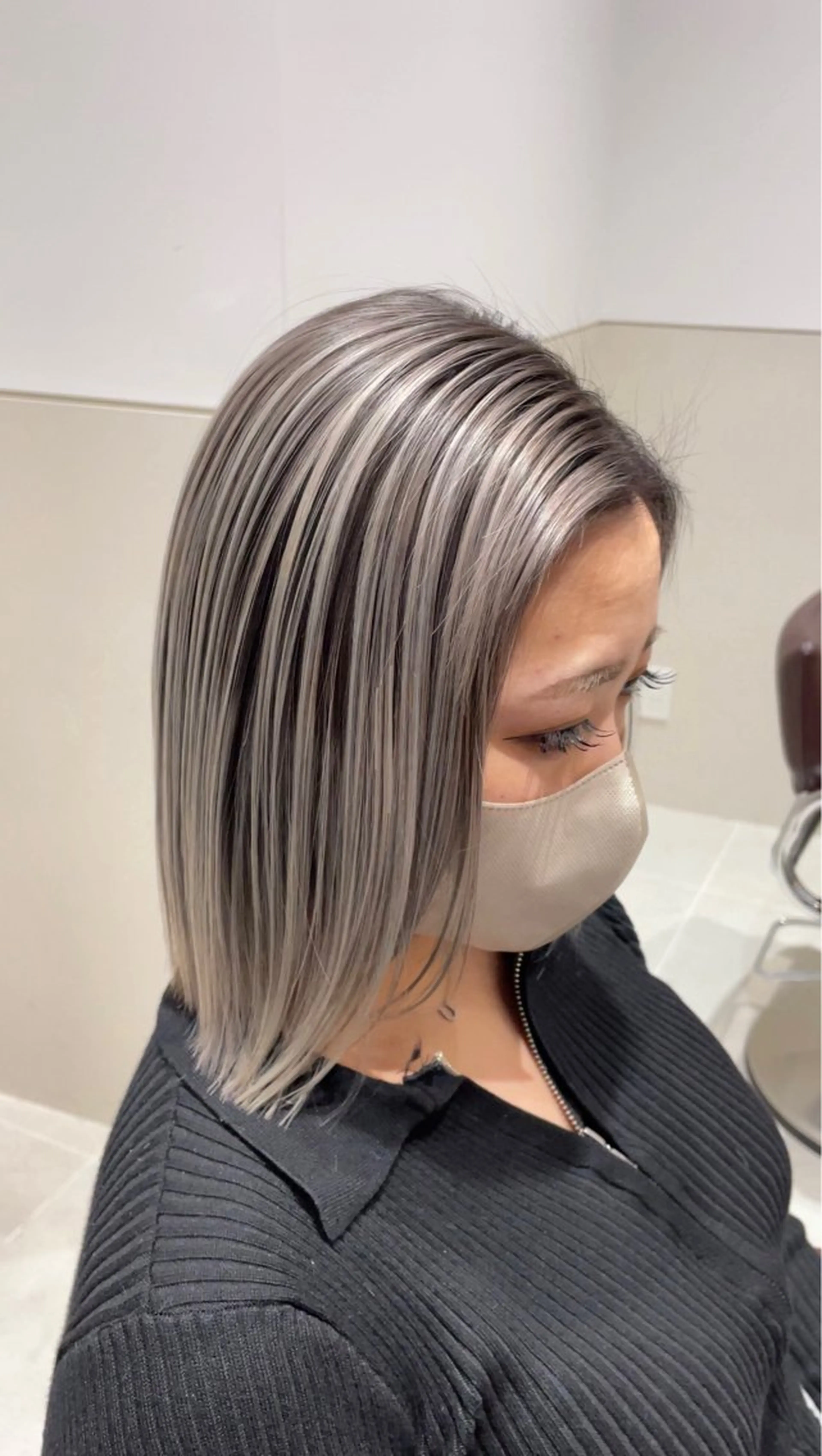ミディアム レイヤーカット 池谷 玲哉のヘアスタイル
