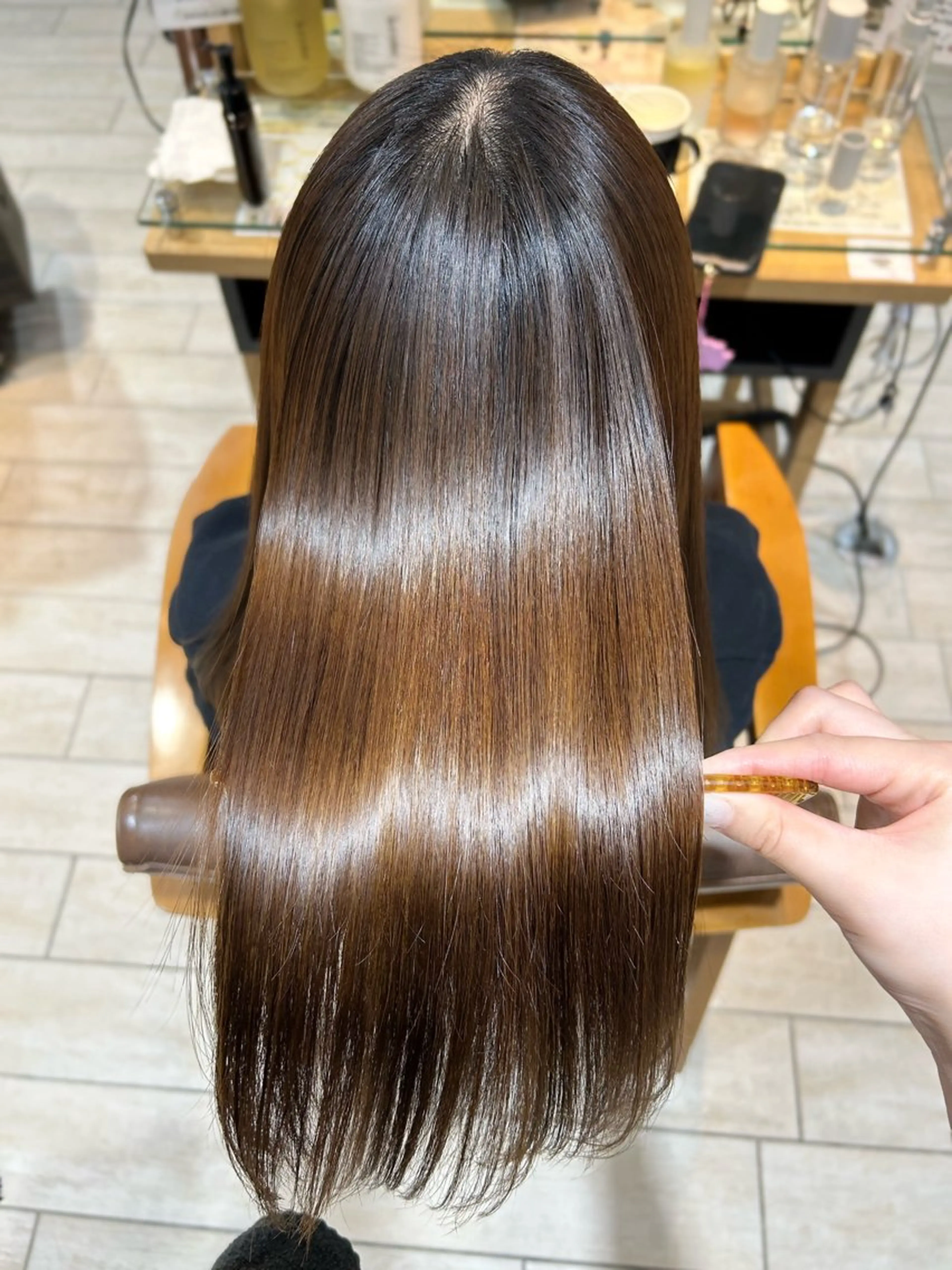 セミロング パーマ 縮毛矯正 トリートメント Ami 🕊‎✨のヘアスタイル