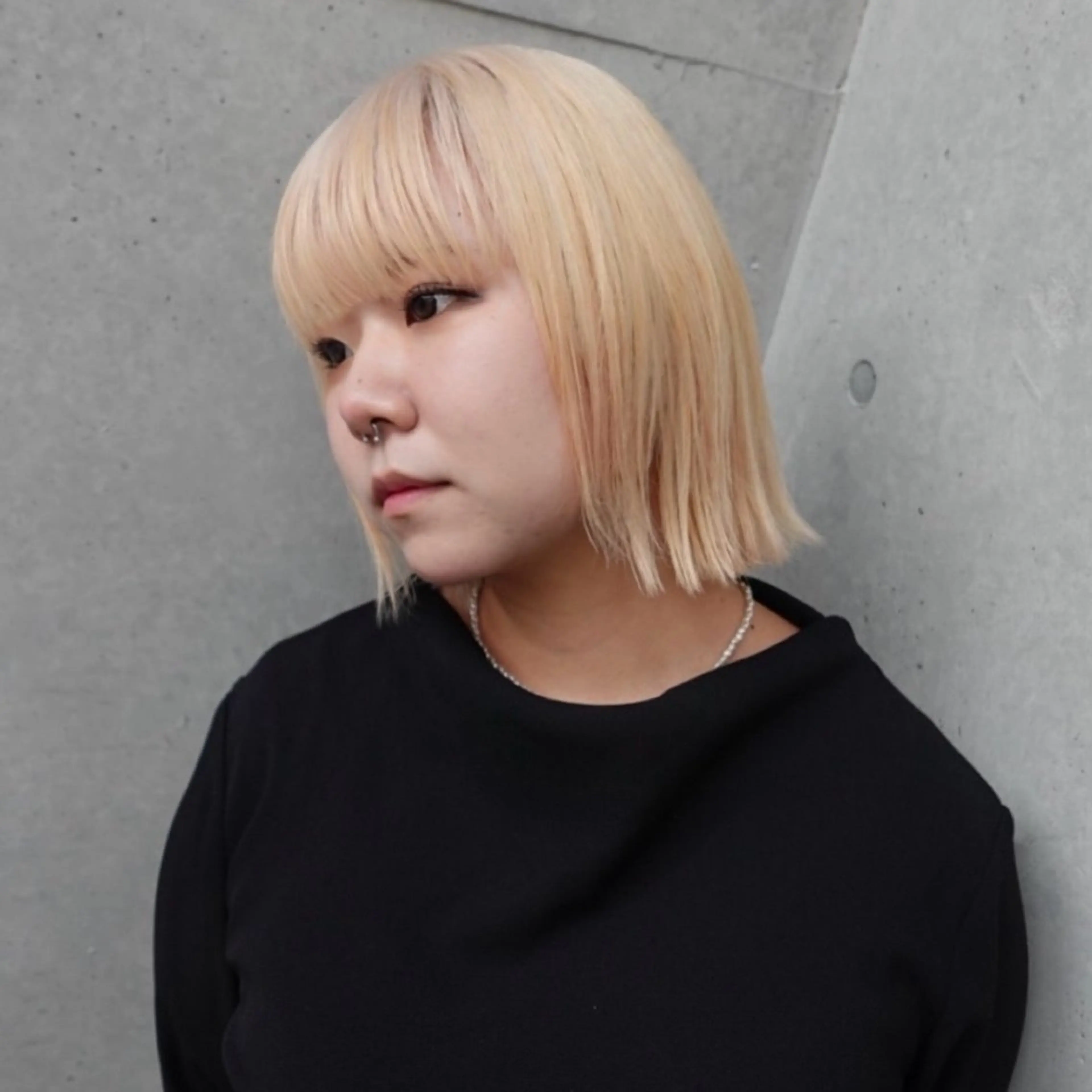 カラー ブリーチ ケアブリーチ ヘアカラー タッセルボブ 美容師🫧SONAのヘアスタイル