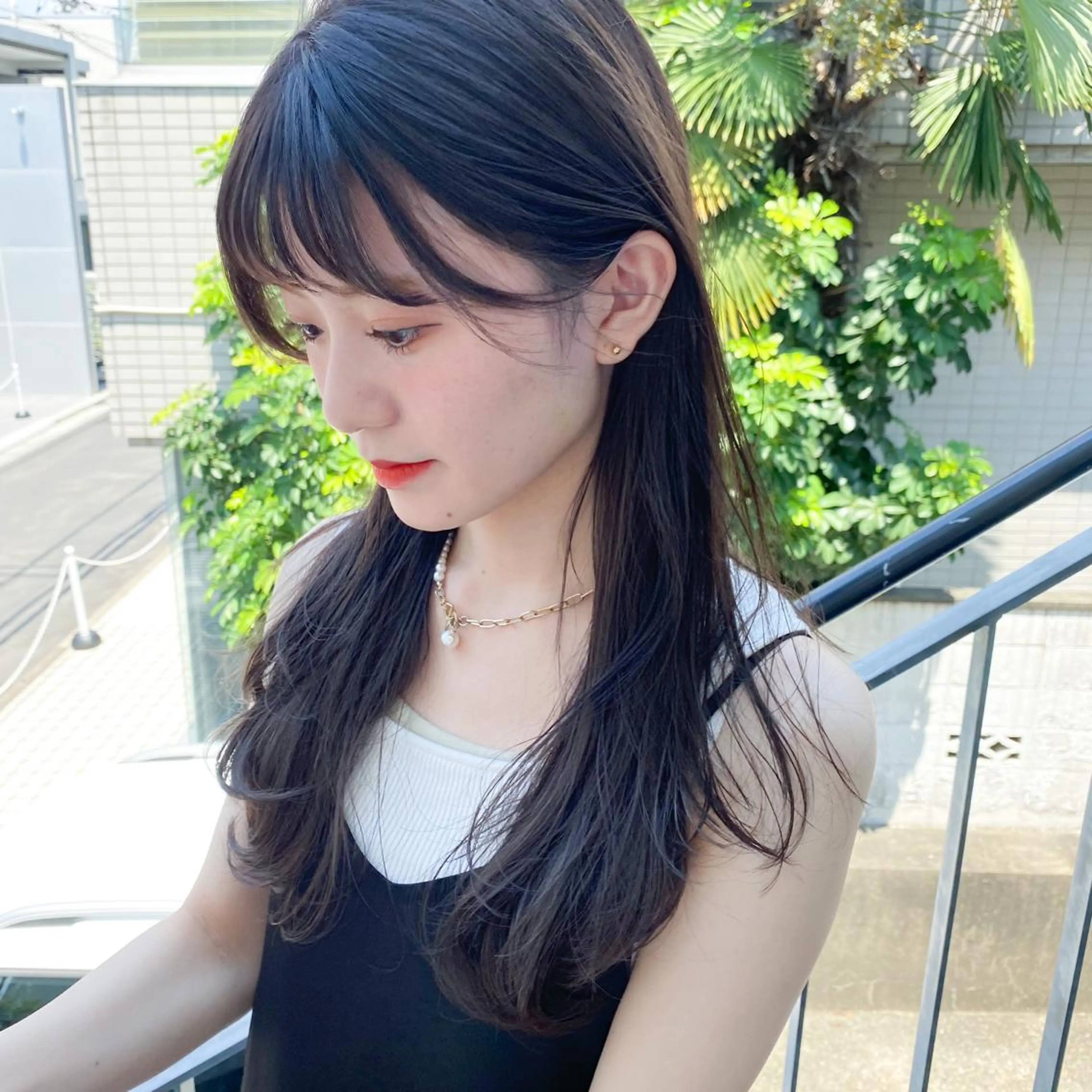 ロング カラー 艶髪ブリーチ 永井竜也のヘアスタイル