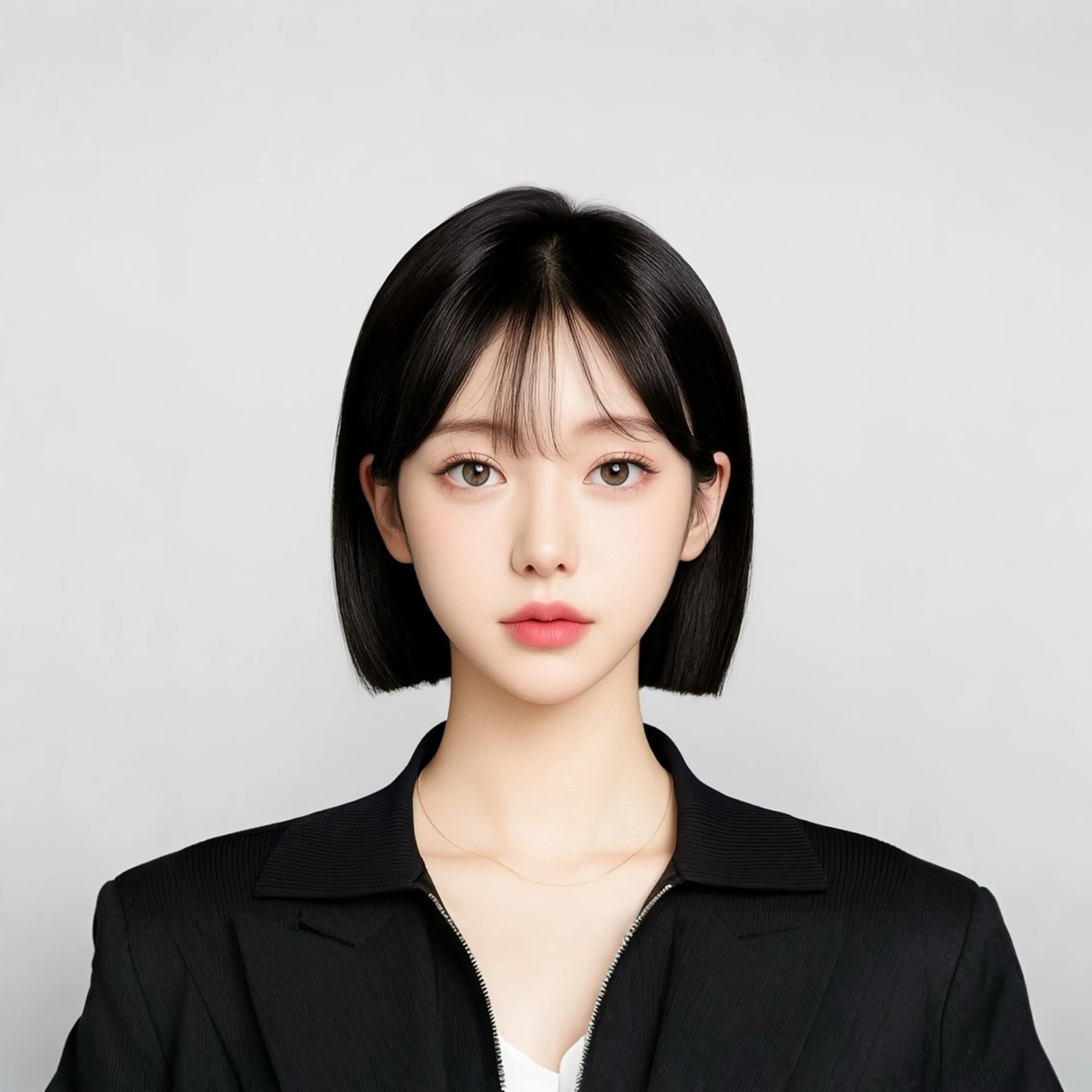 ミディアム カラー カット ヘアカラー 縮毛矯正 トリートメント 銀座/韓国レイヤー髪 質改善/RYUのヘアスタイル