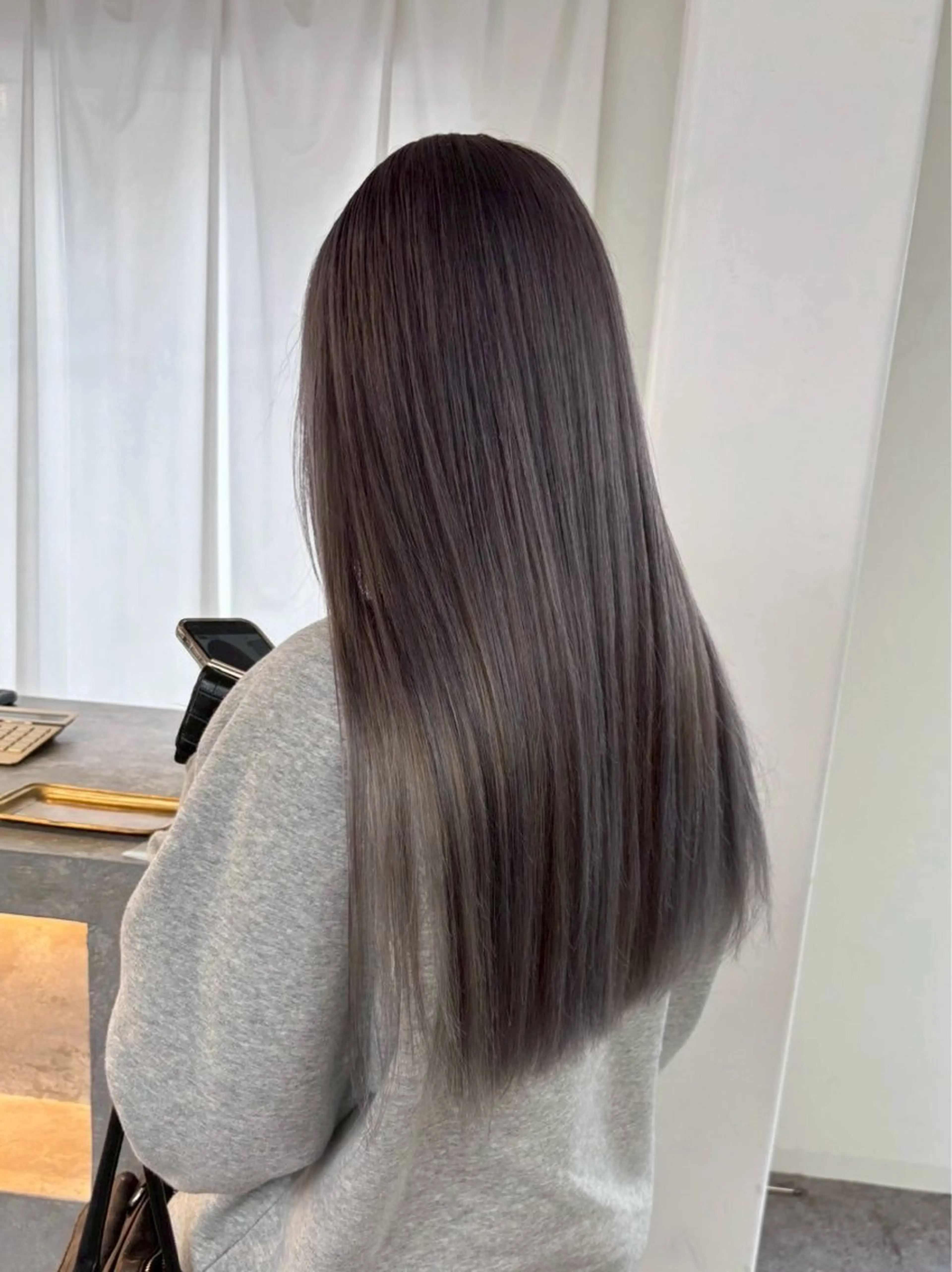 ロング カラー ヘアカラー トリートメント 〖clan〗 ෆ˚*Yᑌᑎᗩ໒꒱·のヘアスタイル