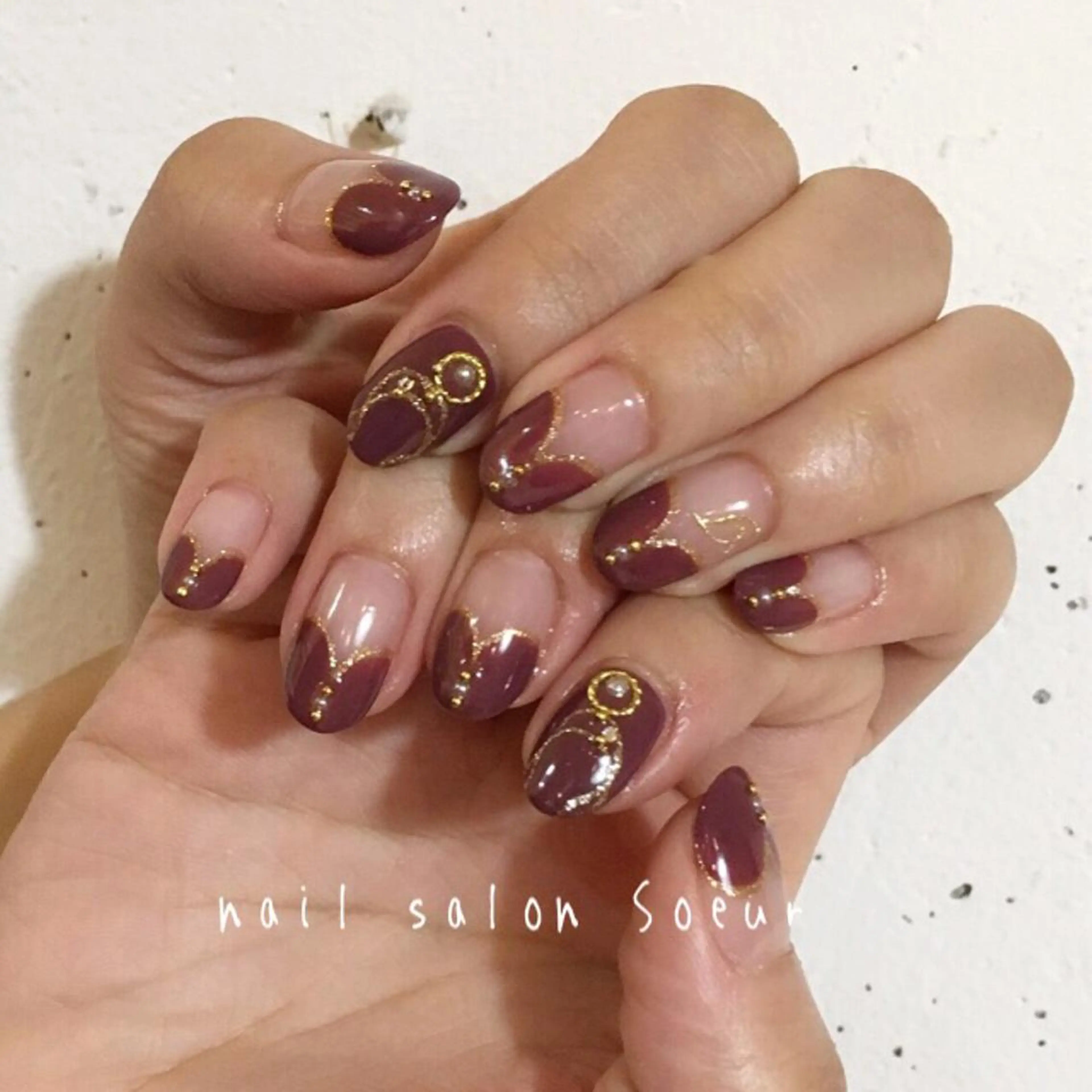 ネイル アートネイル フレンチネイル ワンカラーネイル nail salon Soeurのネイルデザイン