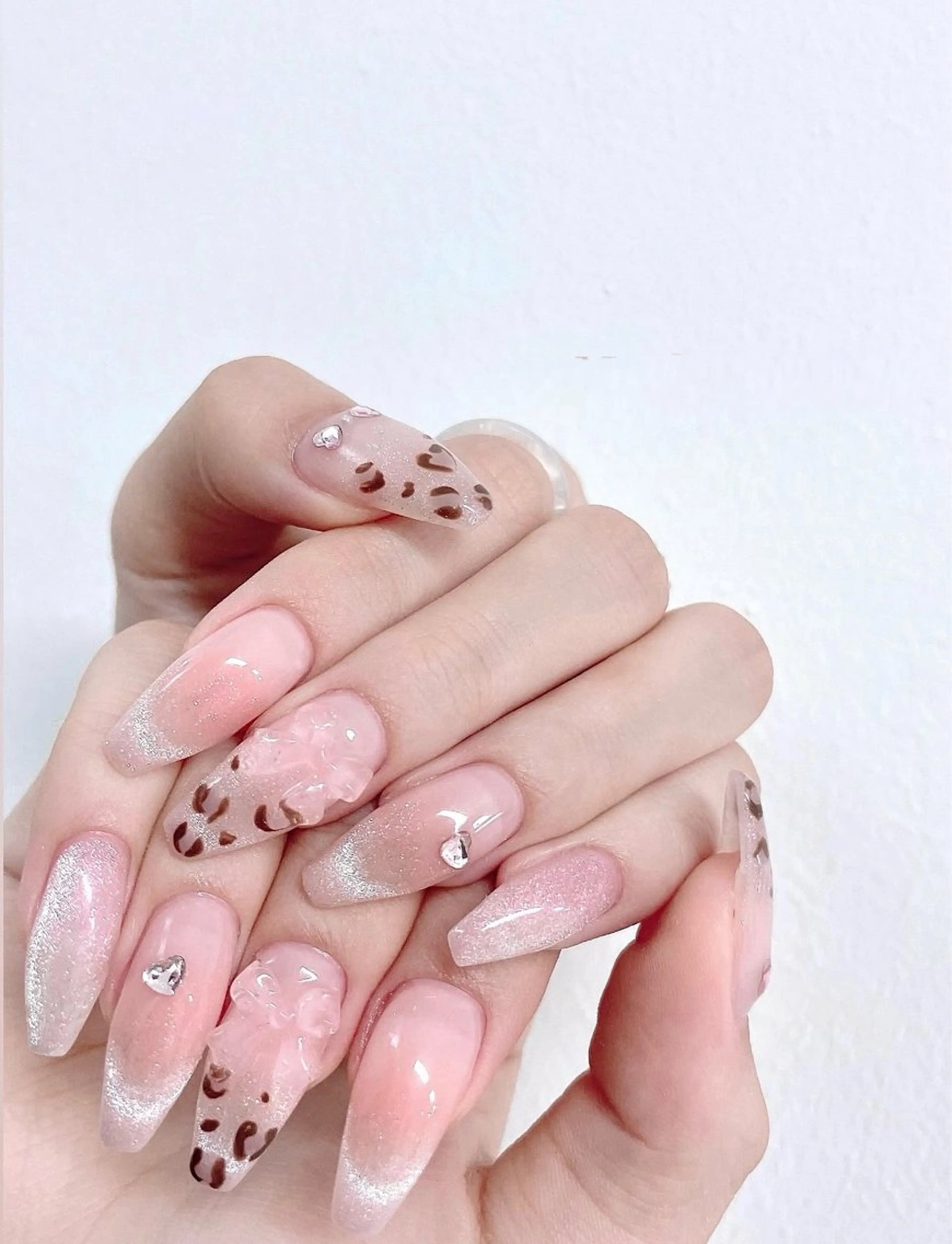 ネイル アニマル柄 オーロラネイル チークネイル フラッシュネイル ジェルネイル ハンドネイル T.A Nail Salonのネイルデザイン