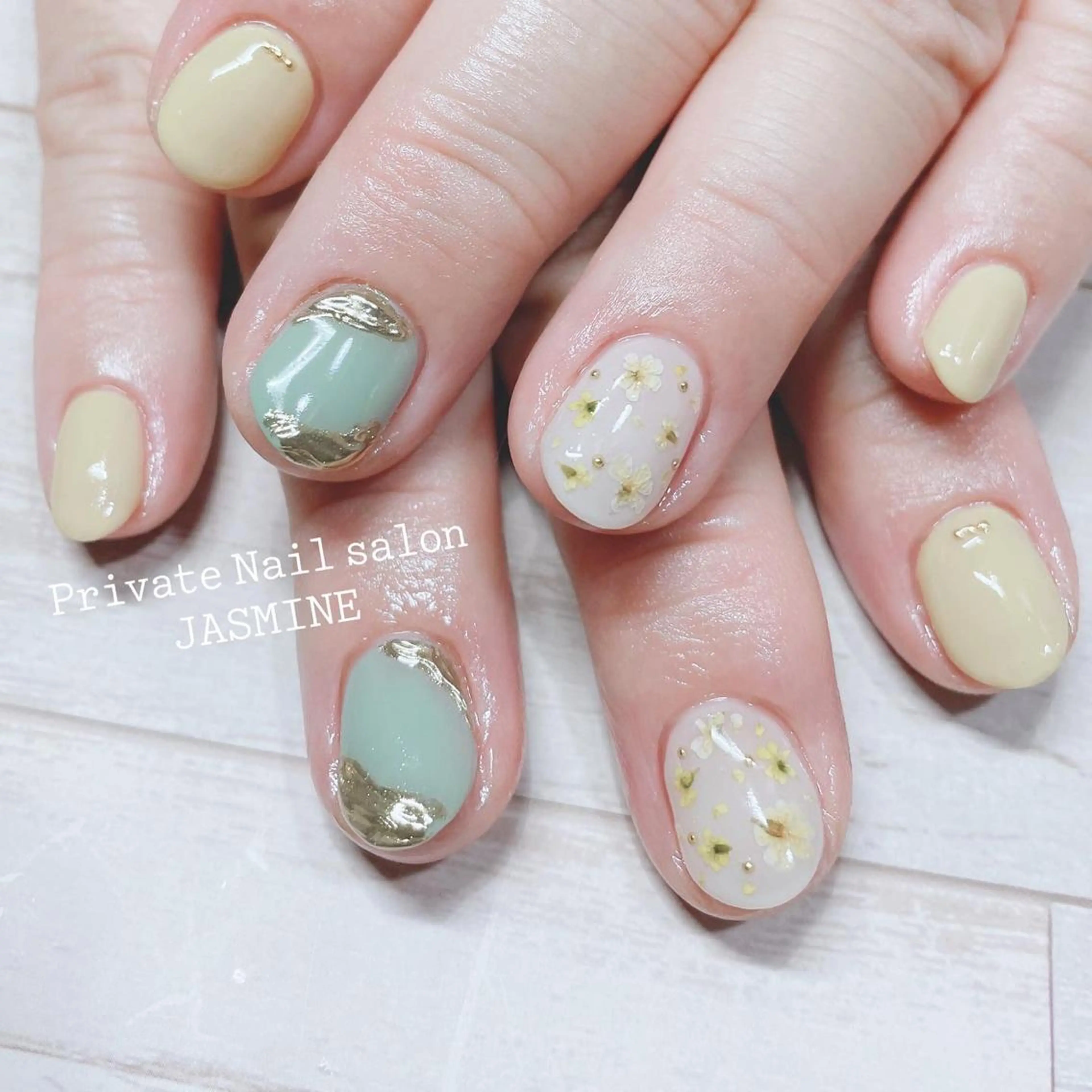 ネイル フラワーネイル 春ネイル Nail salon JASMINEのネイルデザイン
