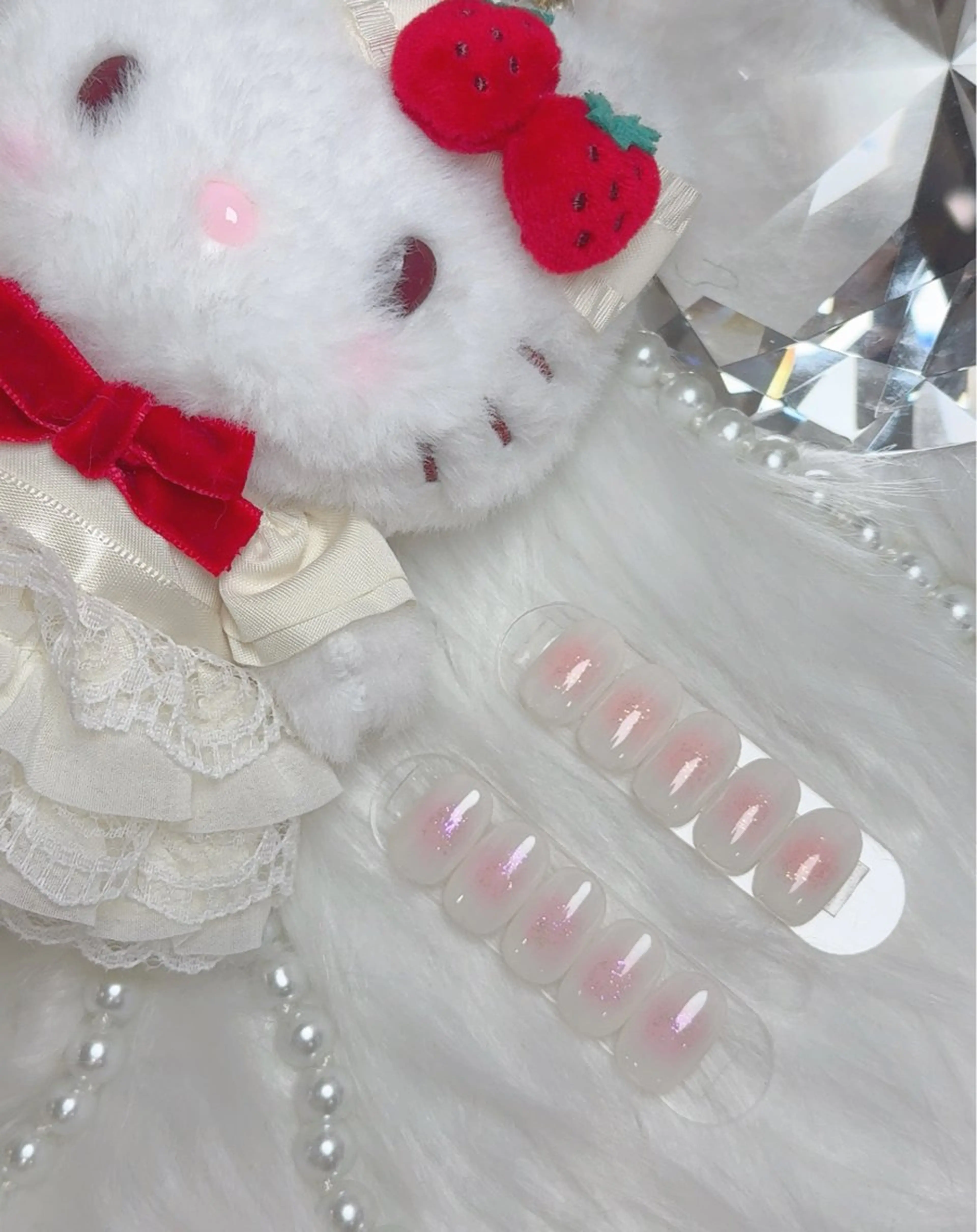 ラメチークネイル(オフあり＋500円)の写真