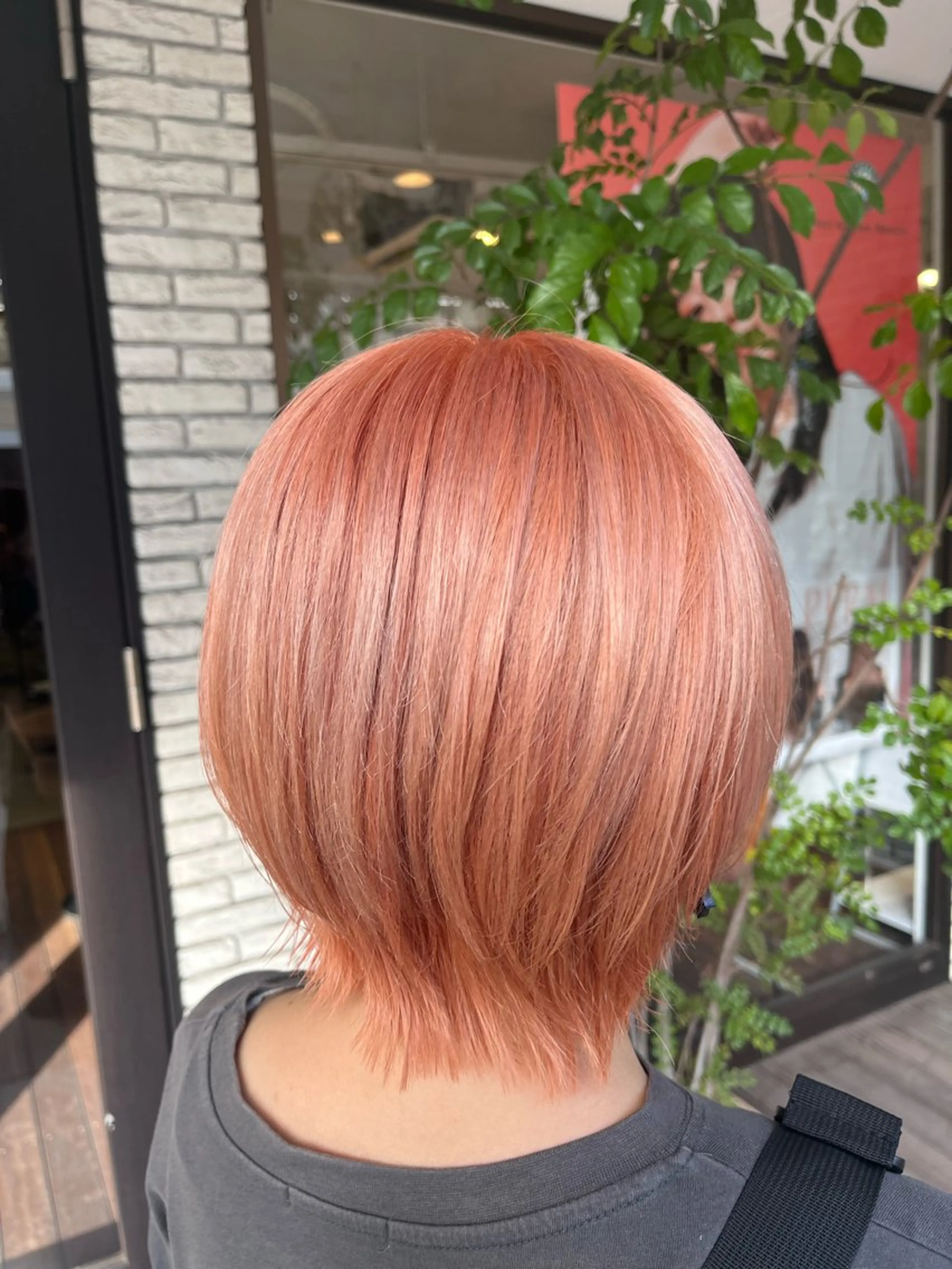 カラー ブリーチ ピンクカラー ヘアカラー トリートメント ボブ/透明感カラー/ 髪質改善/🌙/ルナのヘアスタイル