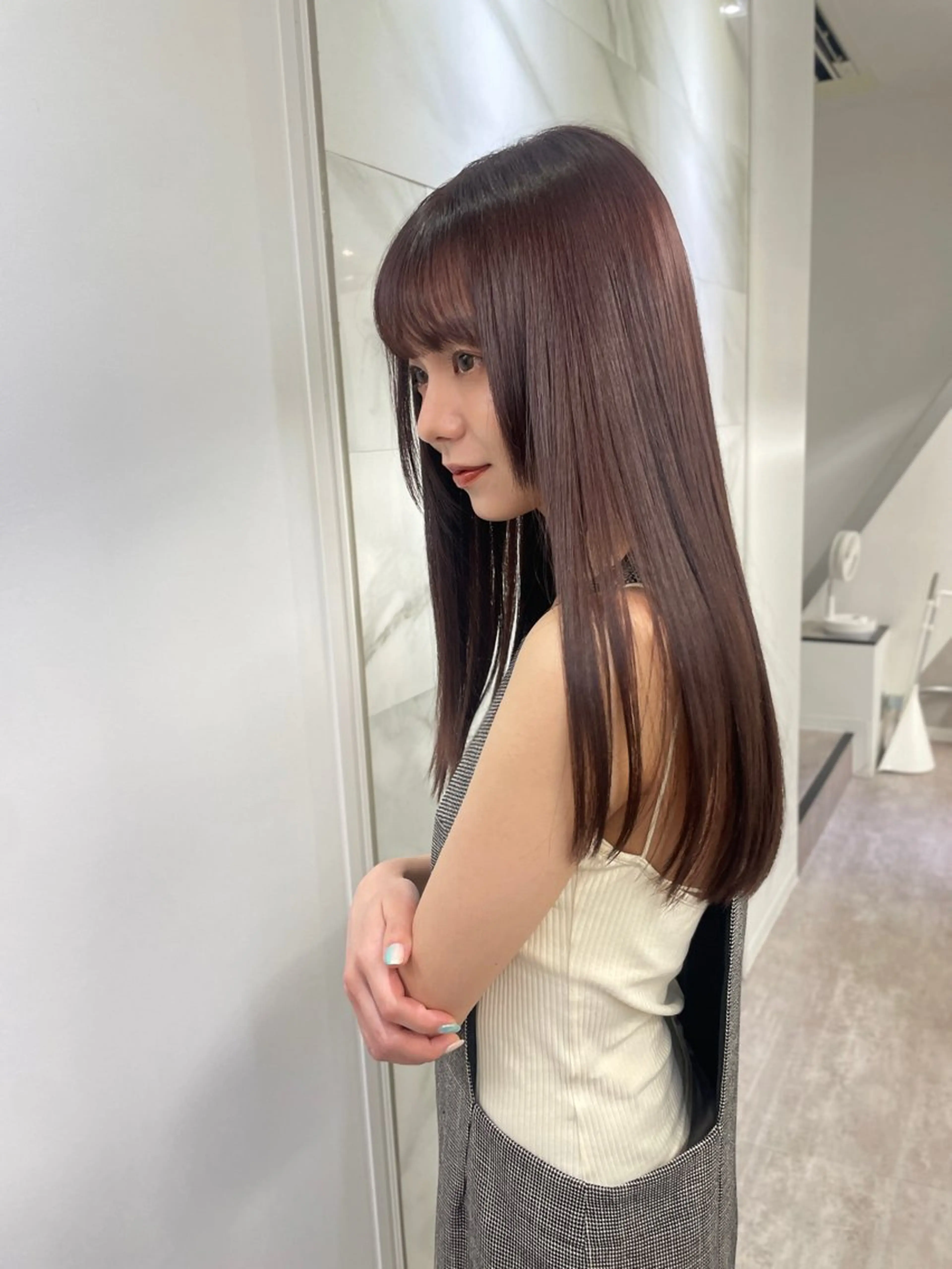 セミロング ヘアカラー トリートメント soigné 表参道【ソワネ】所属・🖱️透明感カラー ×髪質改善Rikyuのヘアスタイル