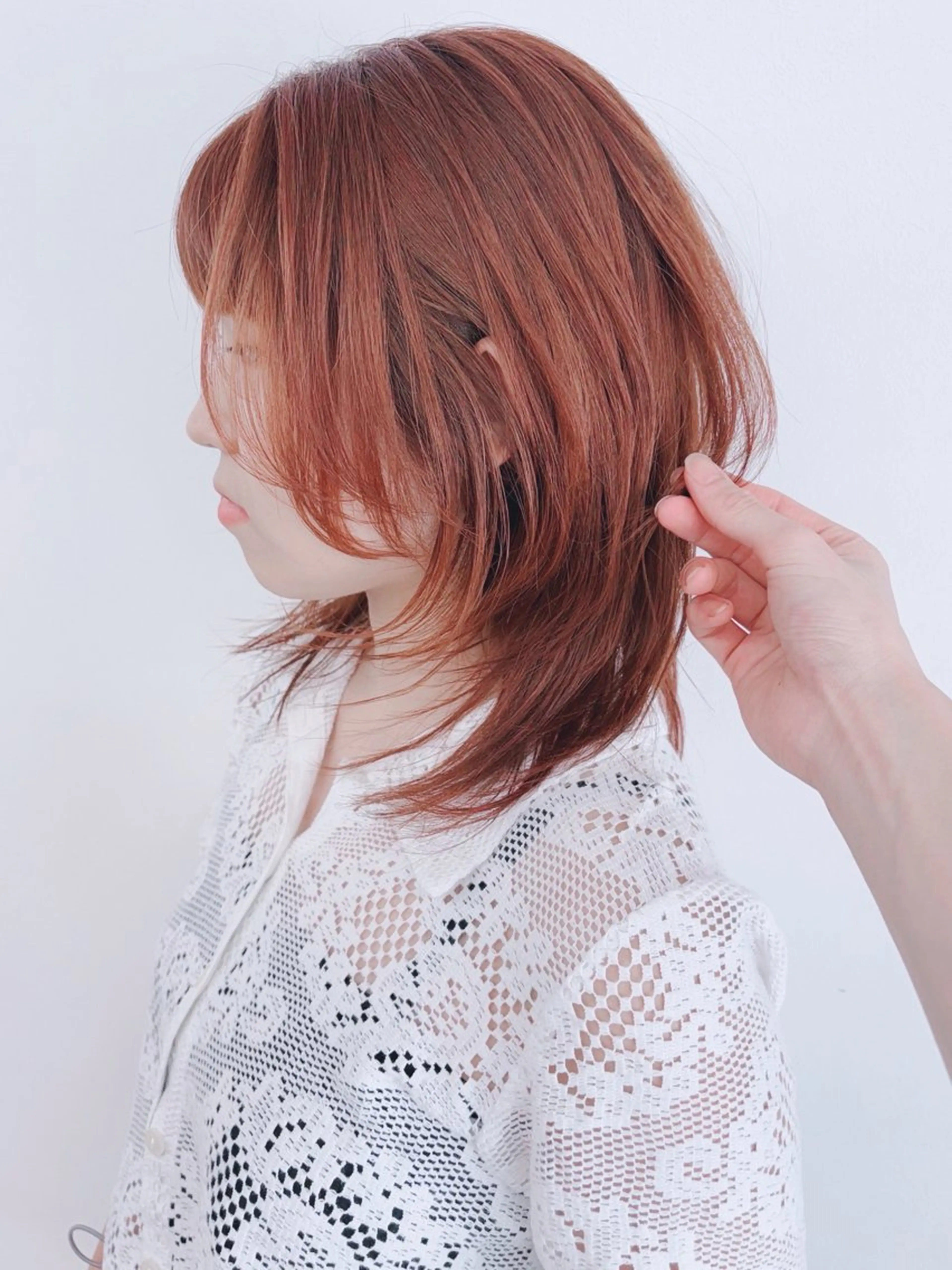 ミディアム ウルフカット カット ウルフ／パーマ 🐺🌀寺門和紗のヘアスタイル